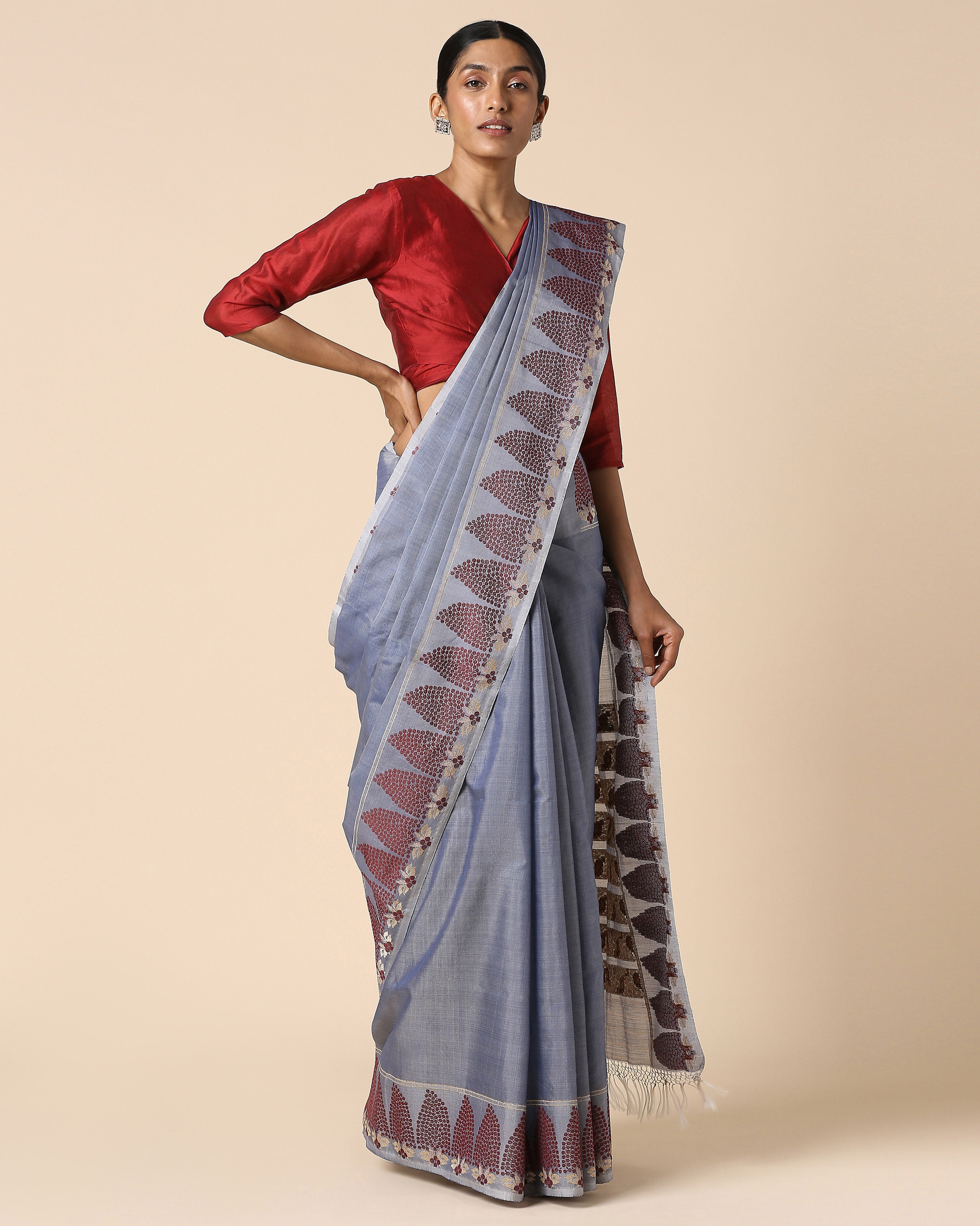 Sora Banarasi Kadwa Silk Cotton Saree