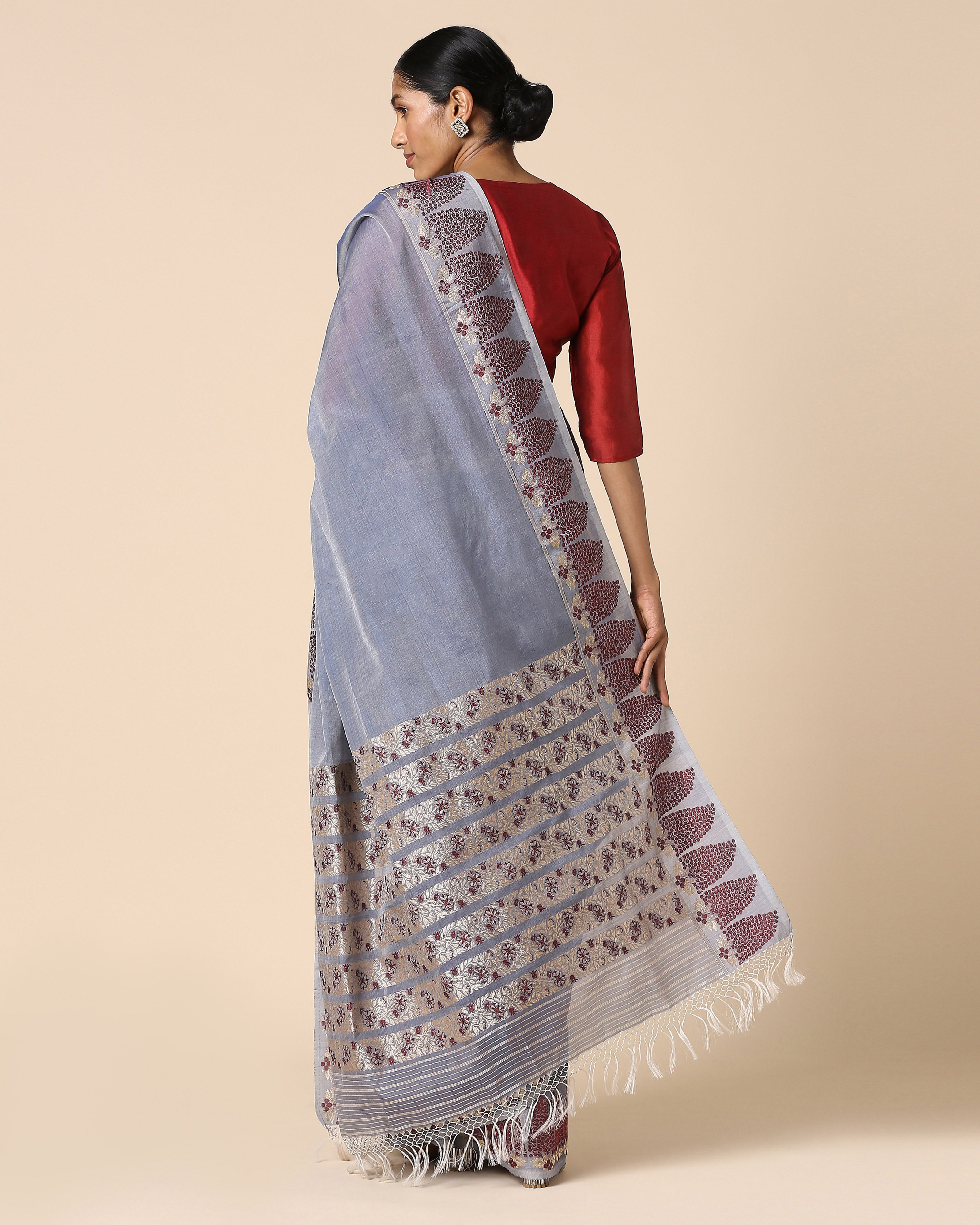 Sora Banarasi Kadwa Silk Cotton Saree