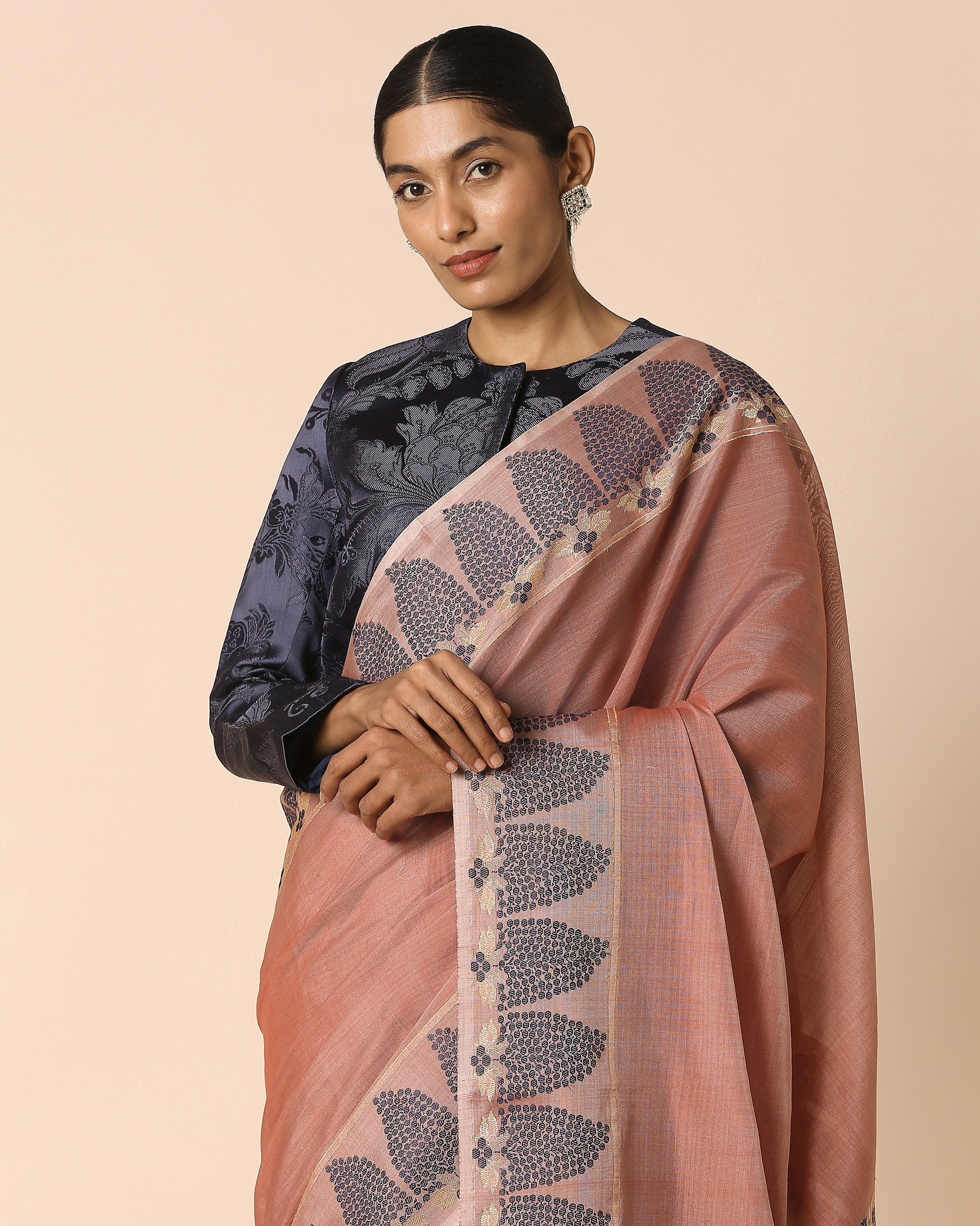Sora Banarasi Kadwa Silk Cotton Saree