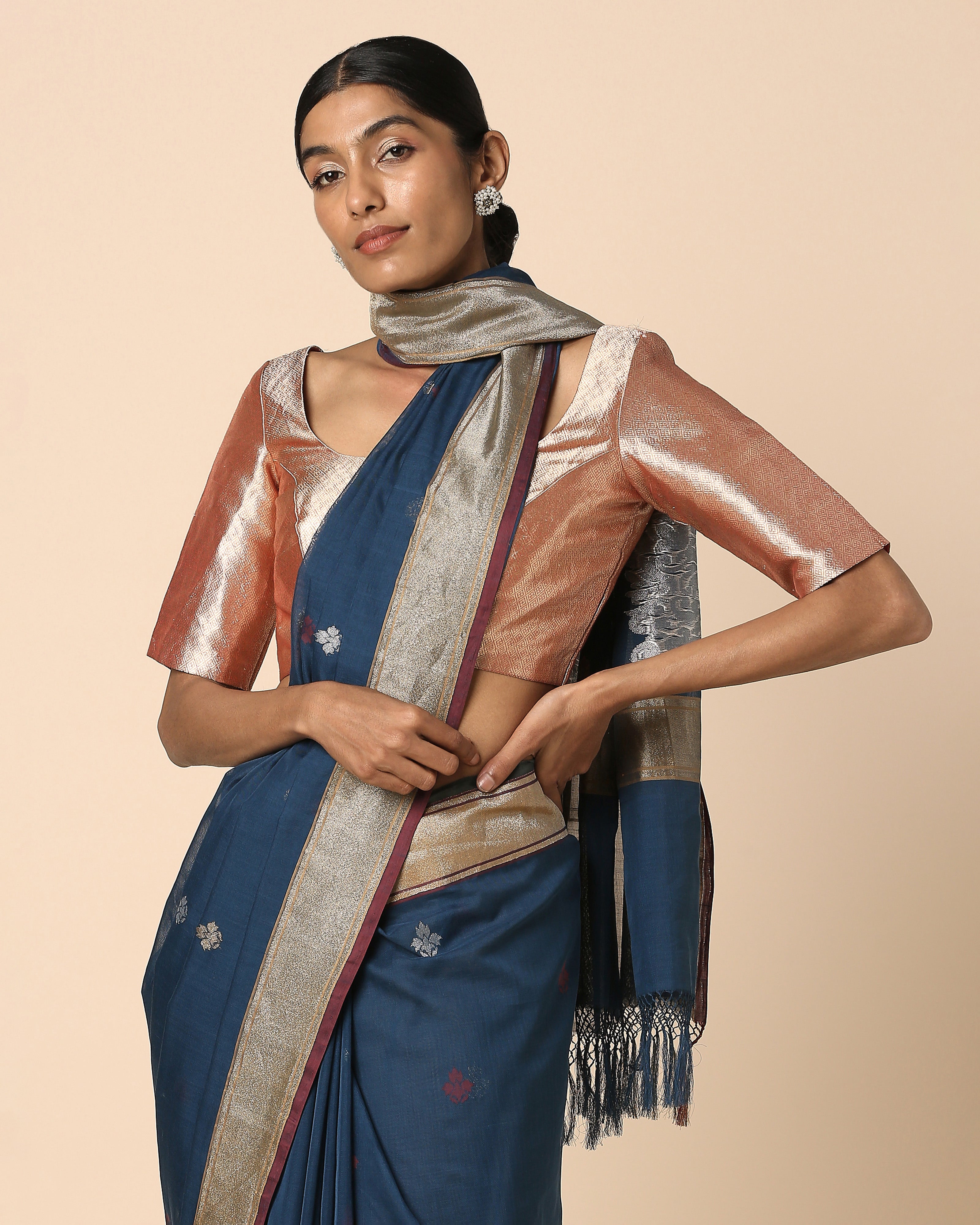 Haira Banarasi Kadwa Cotton Saree