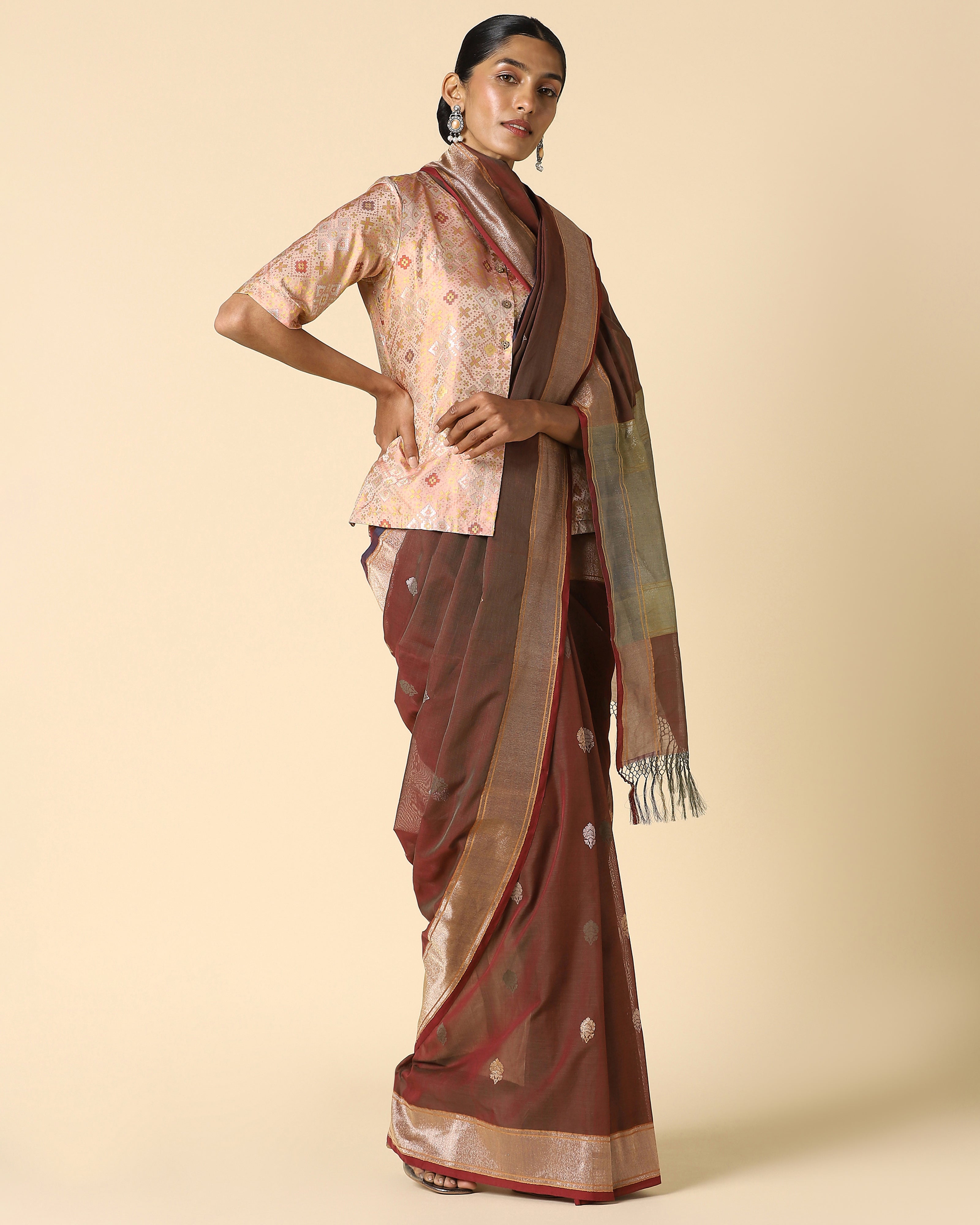Haira Banarasi Kadwa Cotton Saree