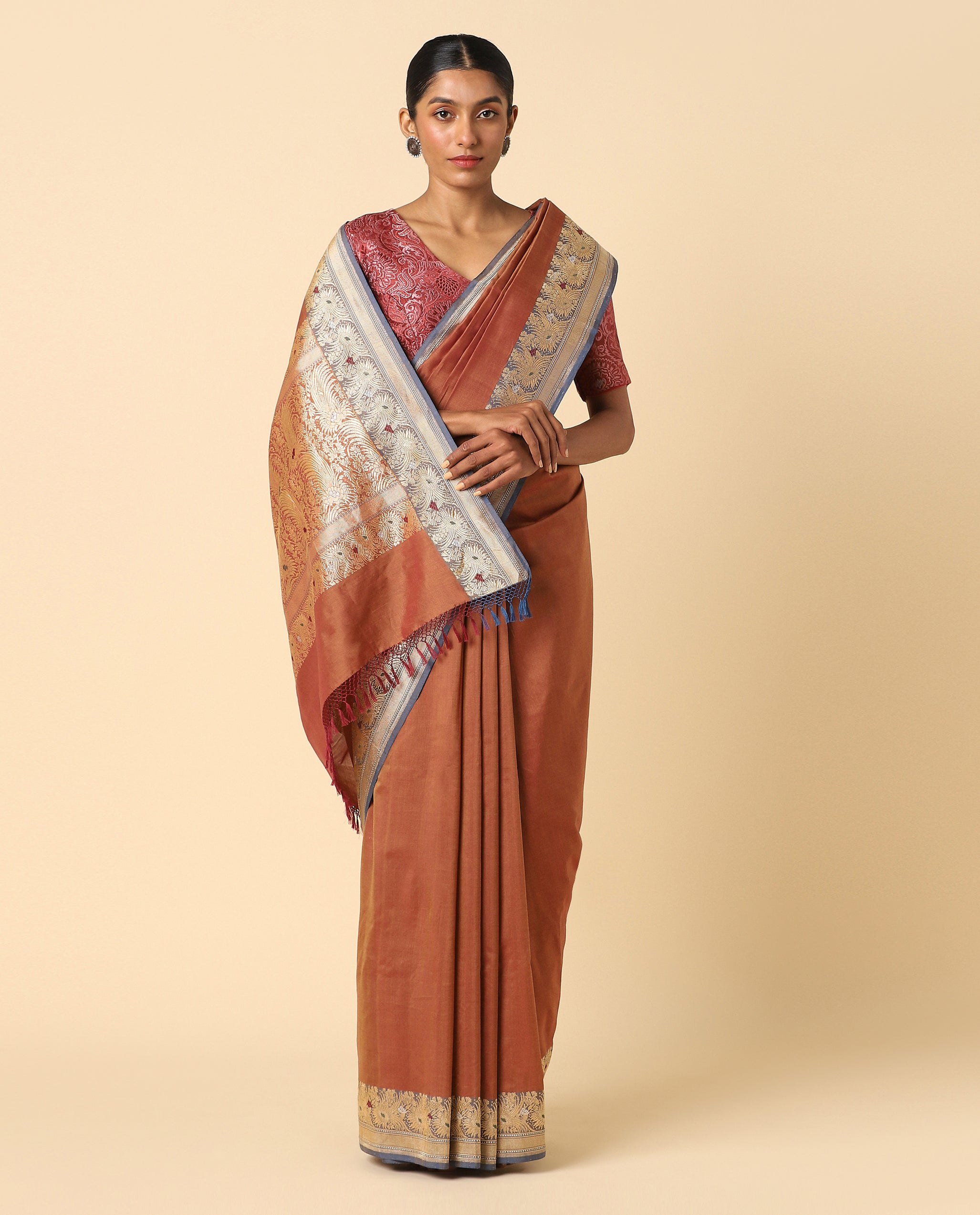 Mandra Banarasi Kadwa Cotton Saree