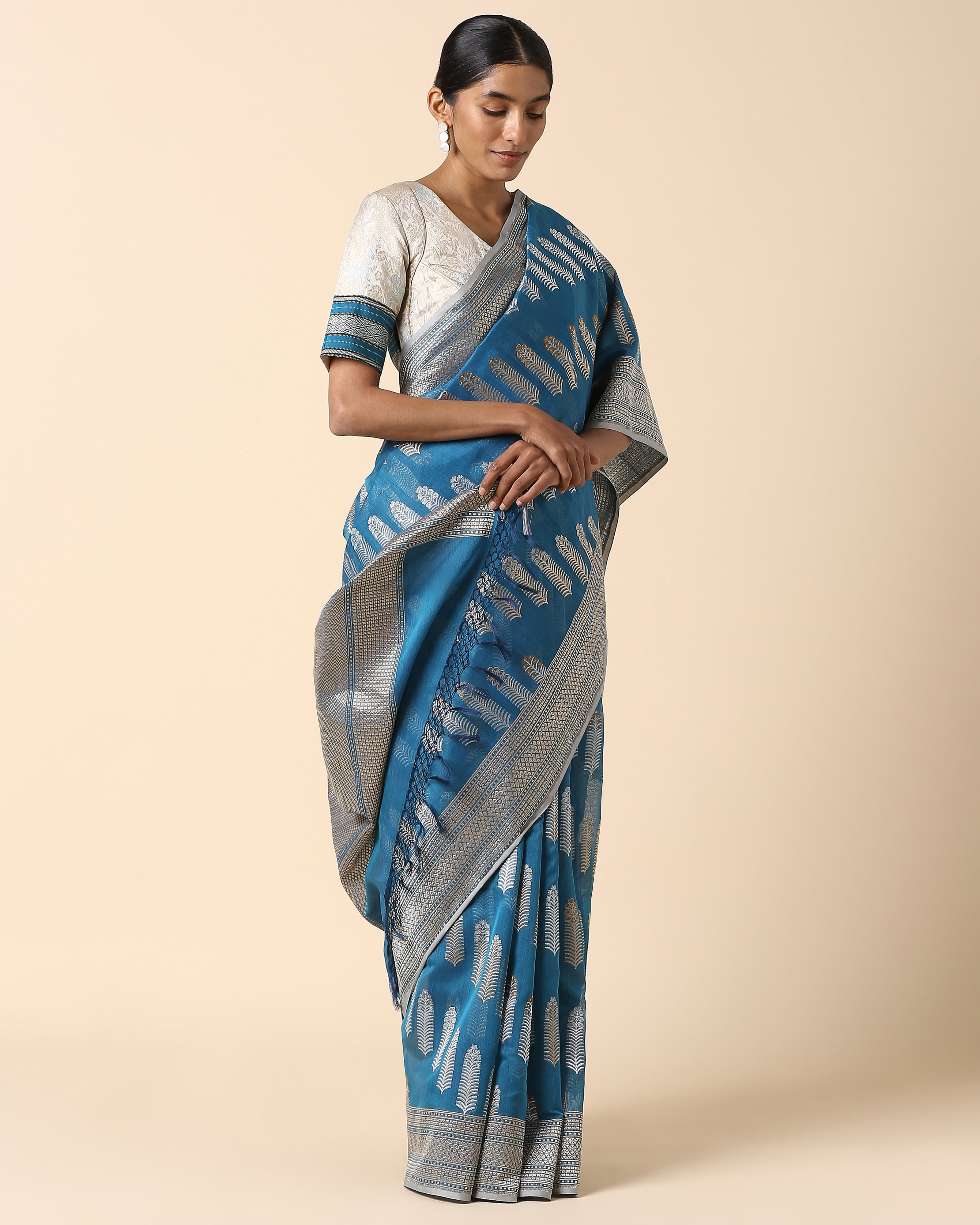 Revati Banarasi Kadwa Silk Cotton Saree