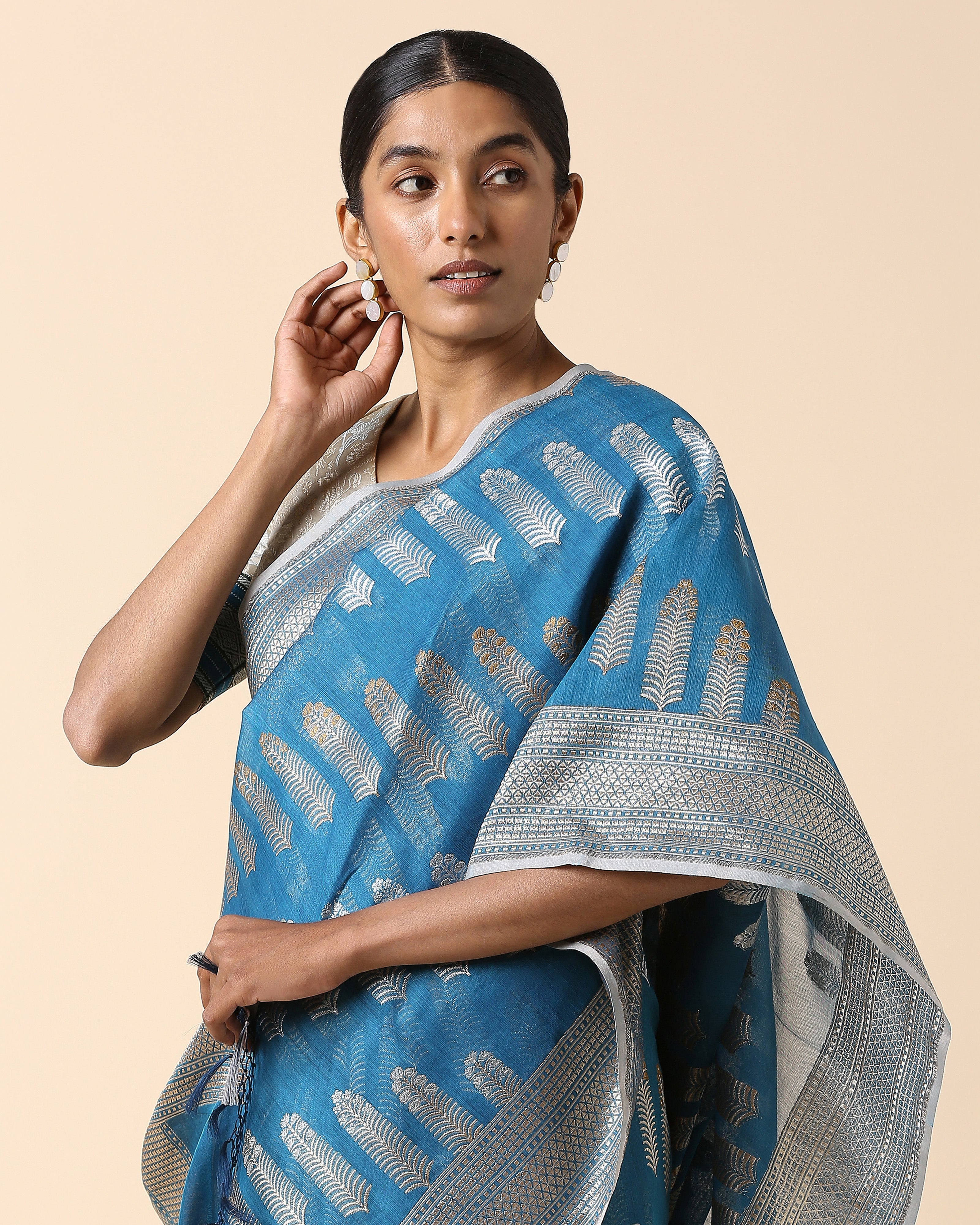 Revati Banarasi Kadwa Silk Cotton Saree
