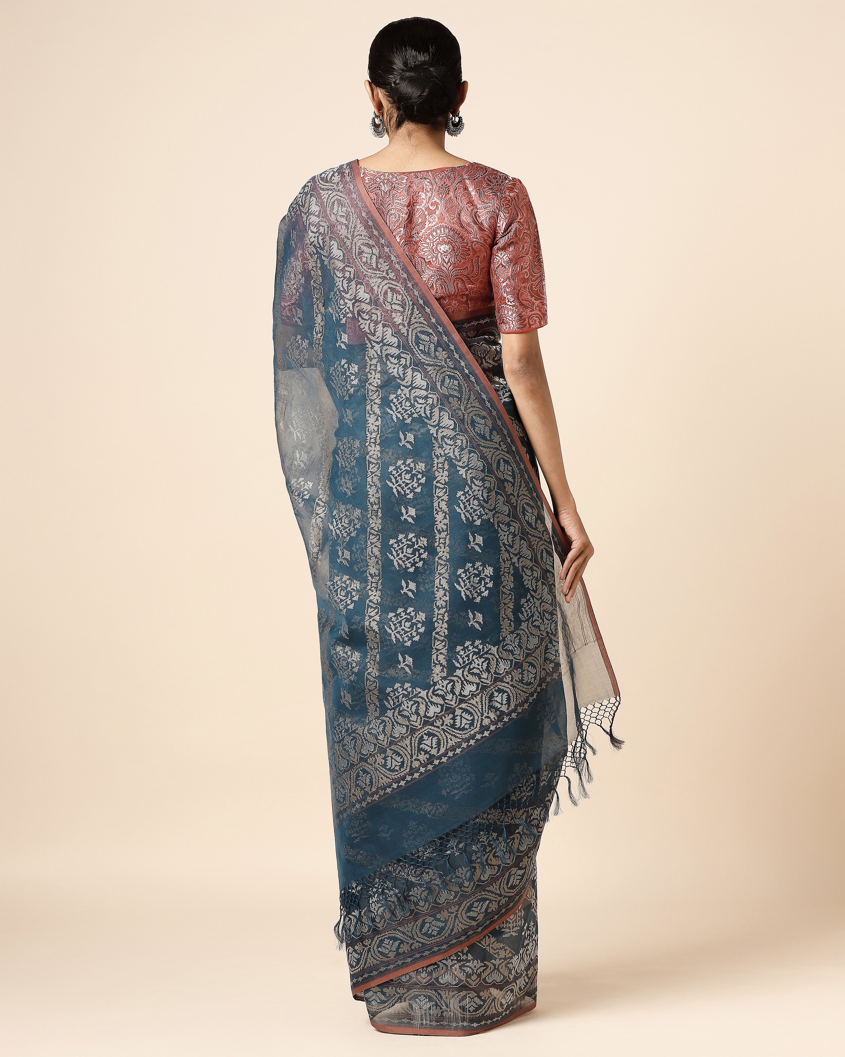 Giavana Banarasi Jamdani Cotton Saree