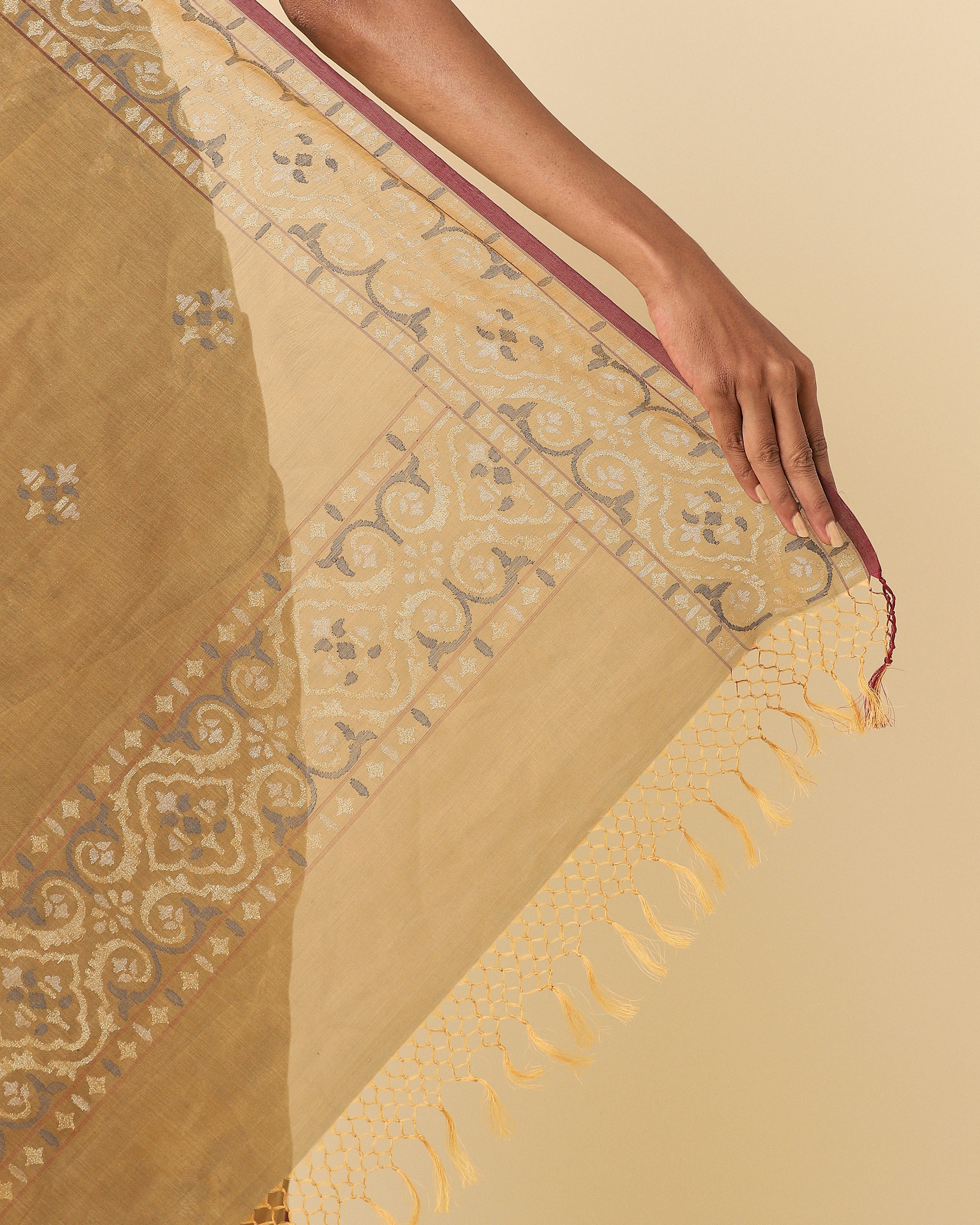 Lahna Banarasi Jamdani Cotton Saree