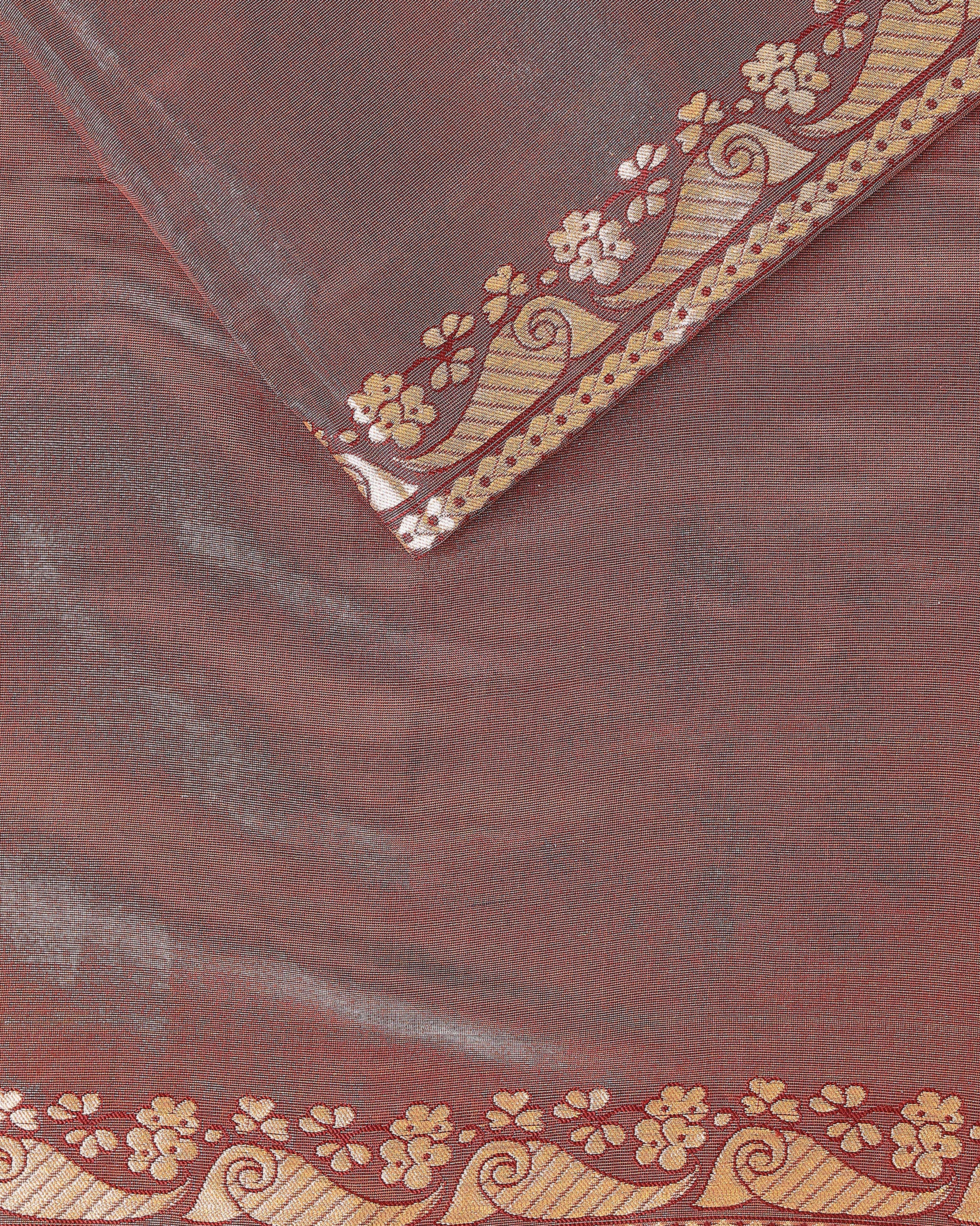 Gaman Banarasi Cutwork Silk Saree