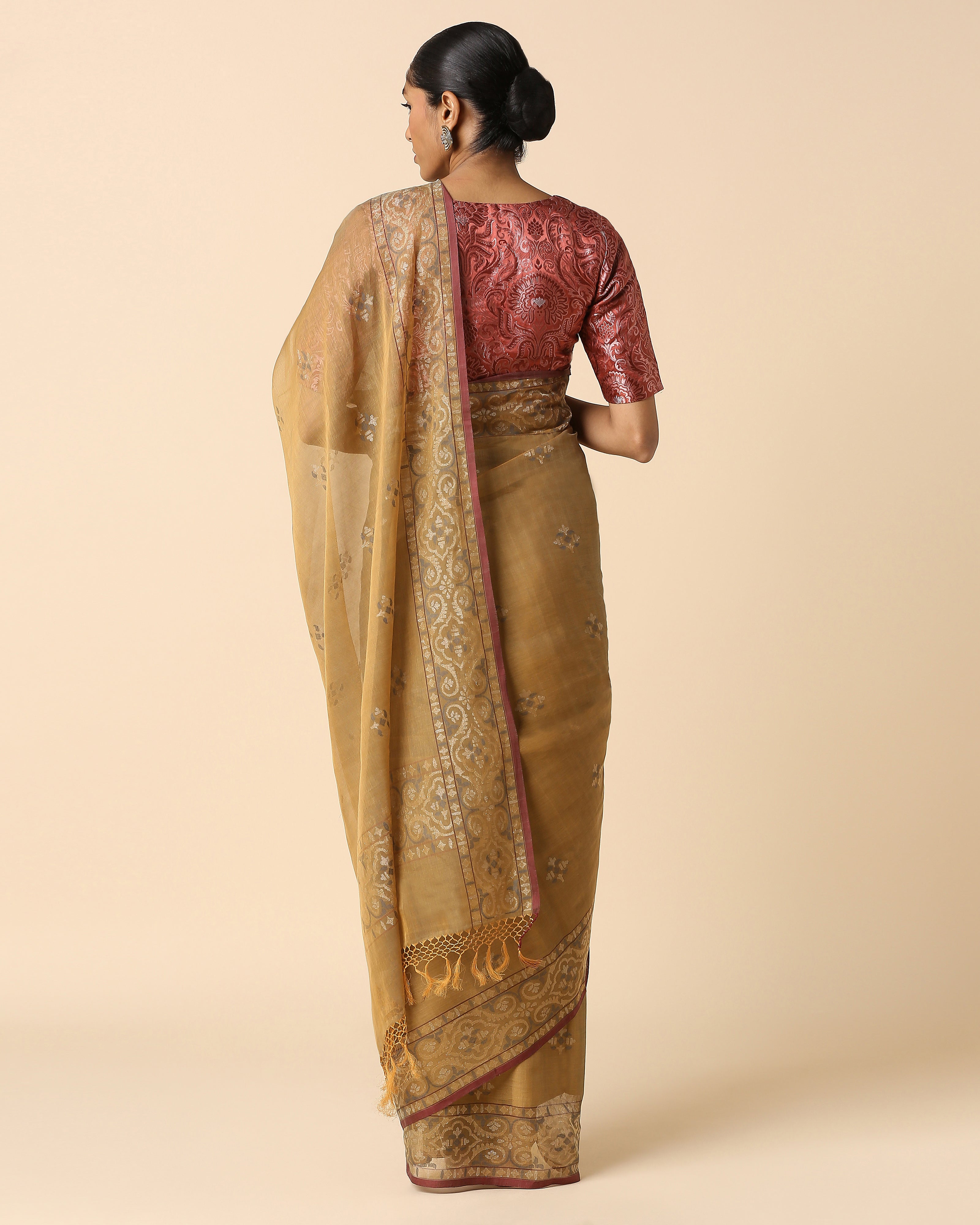 Lahna Banarasi Jamdani Cotton Saree
