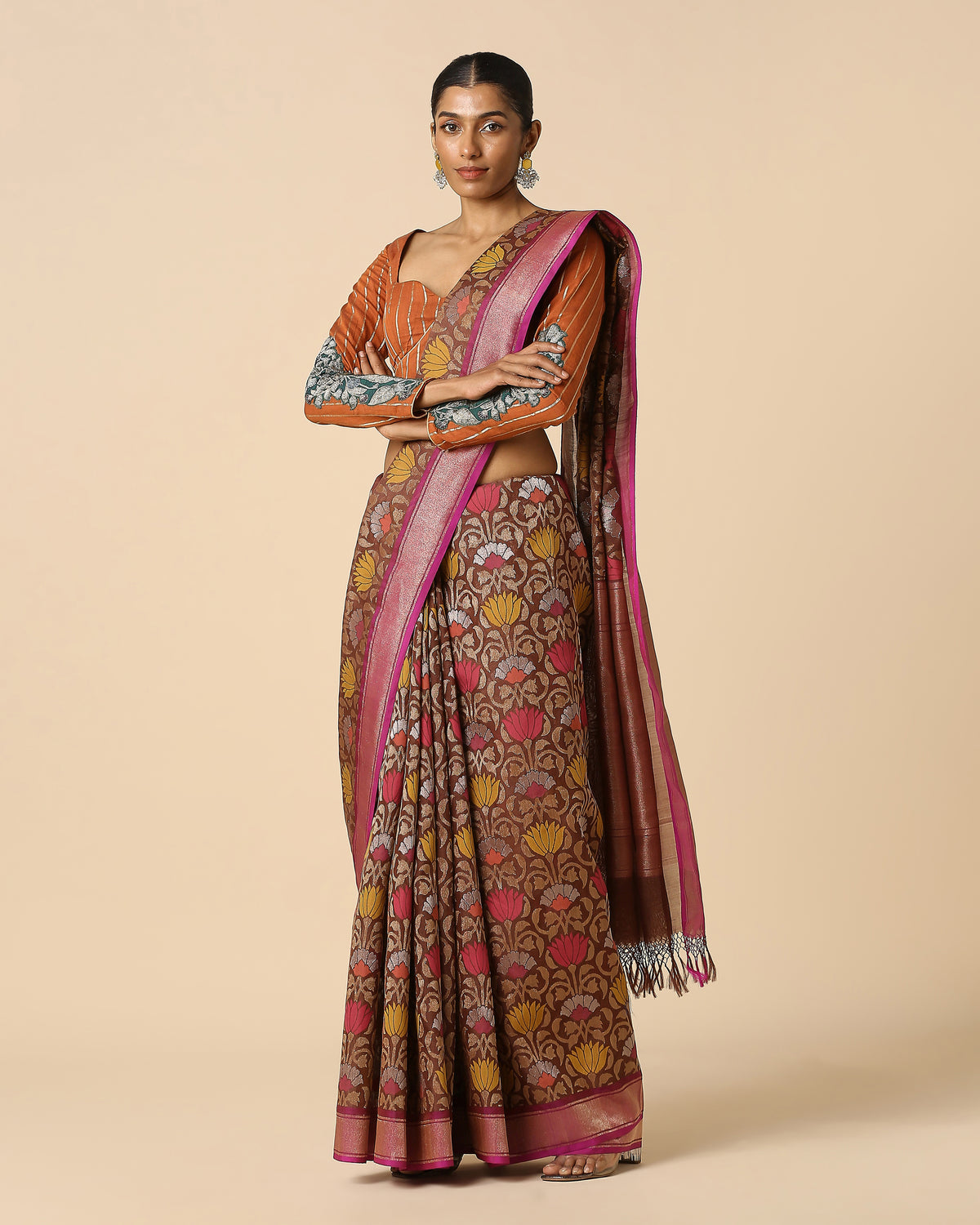 Noor Banarasi Jamdani Silk Cotton Saree