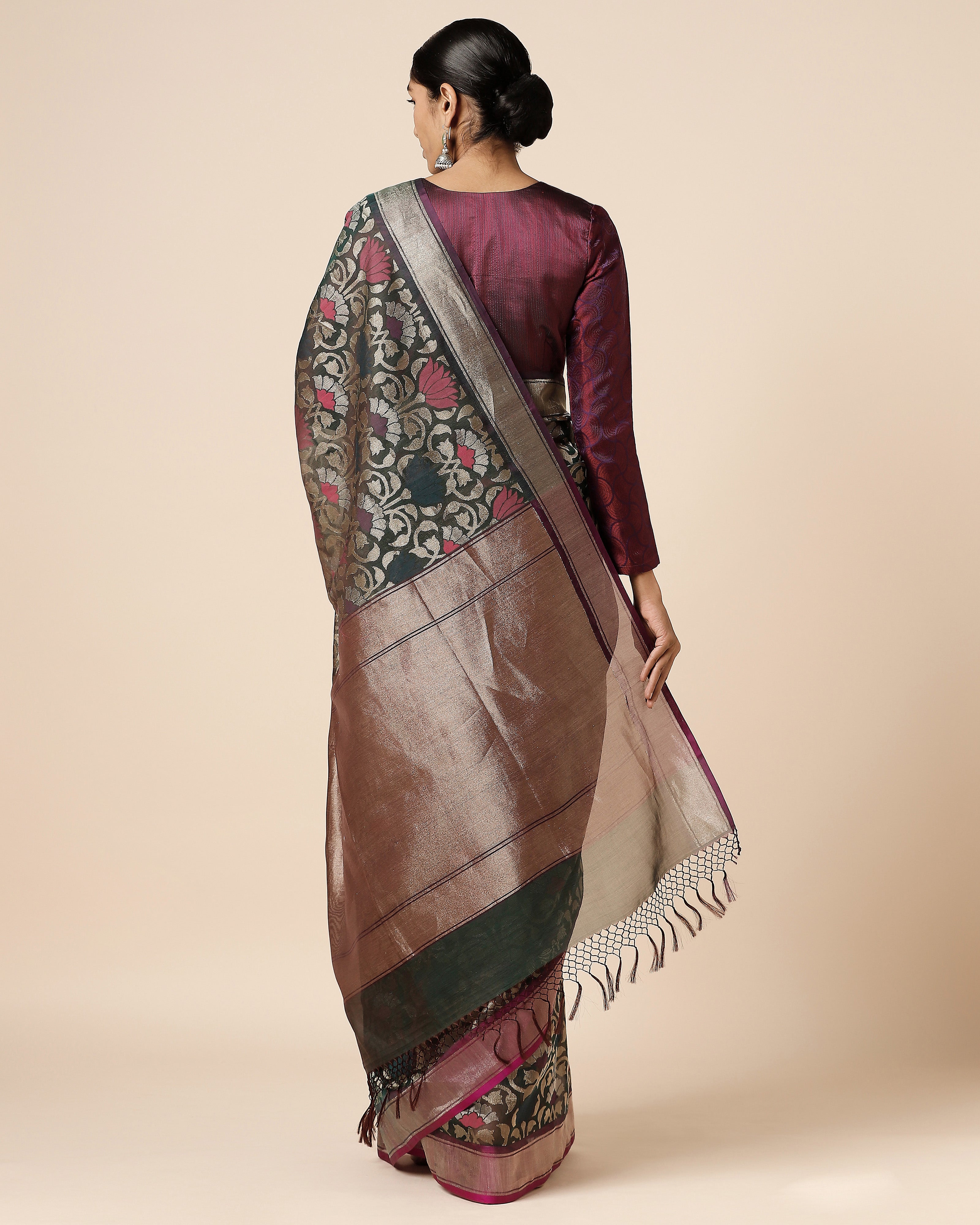 Noor Banarasi Jamdani Silk Cotton Saree