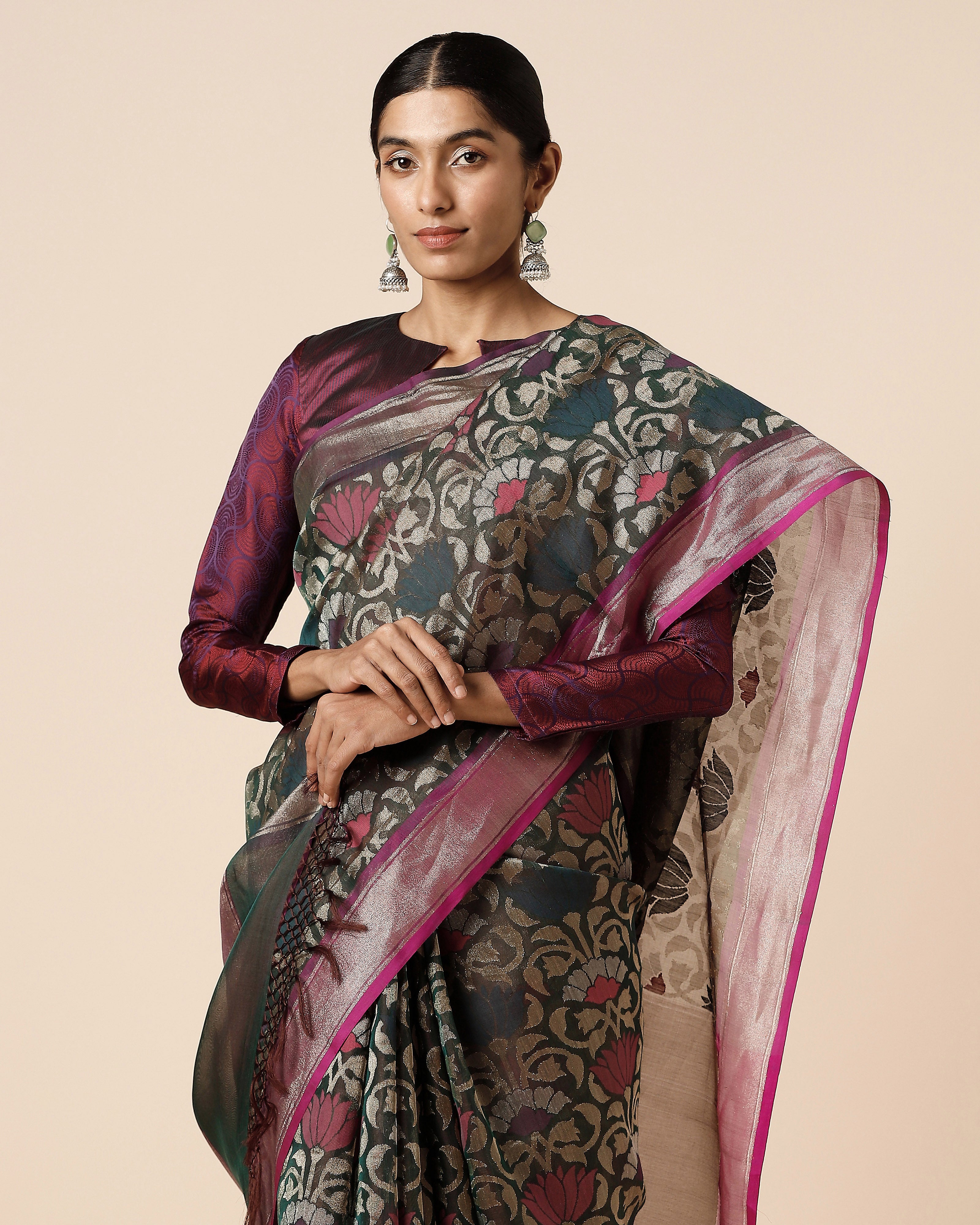 Noor Banarasi Jamdani Silk Cotton Saree