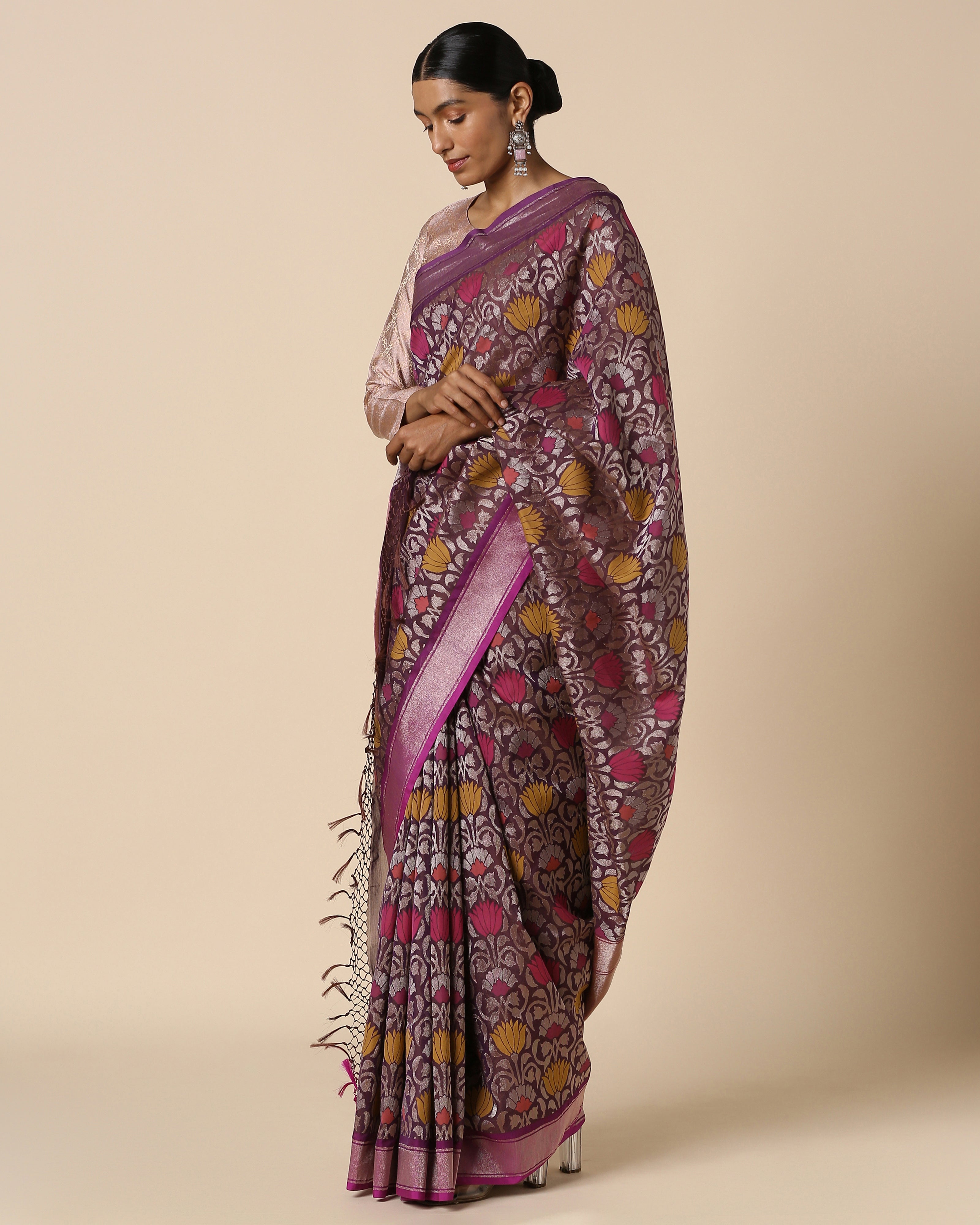 Noor Banarasi Jamdani Silk Cotton Saree