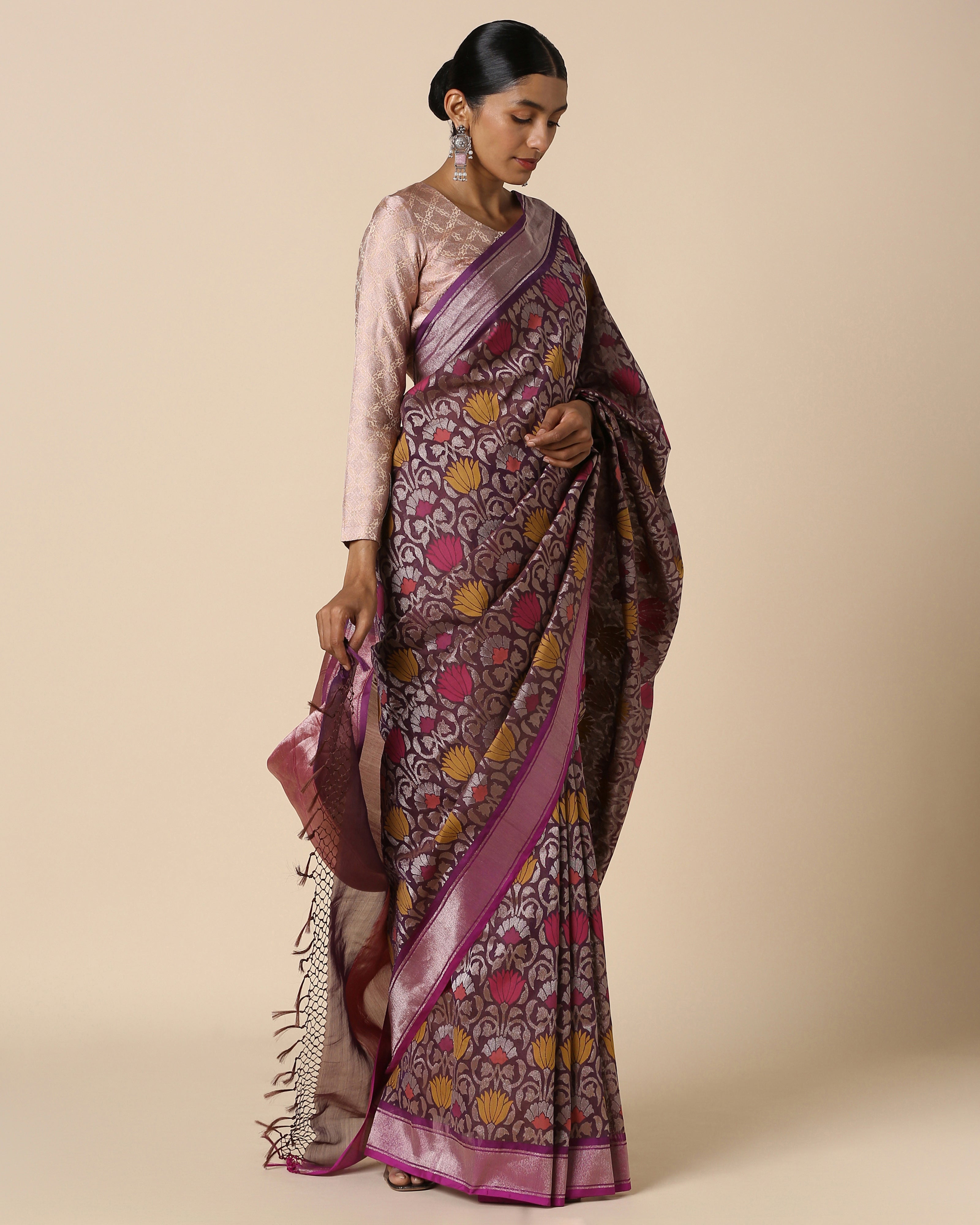 Noor Banarasi Jamdani Silk Cotton Saree
