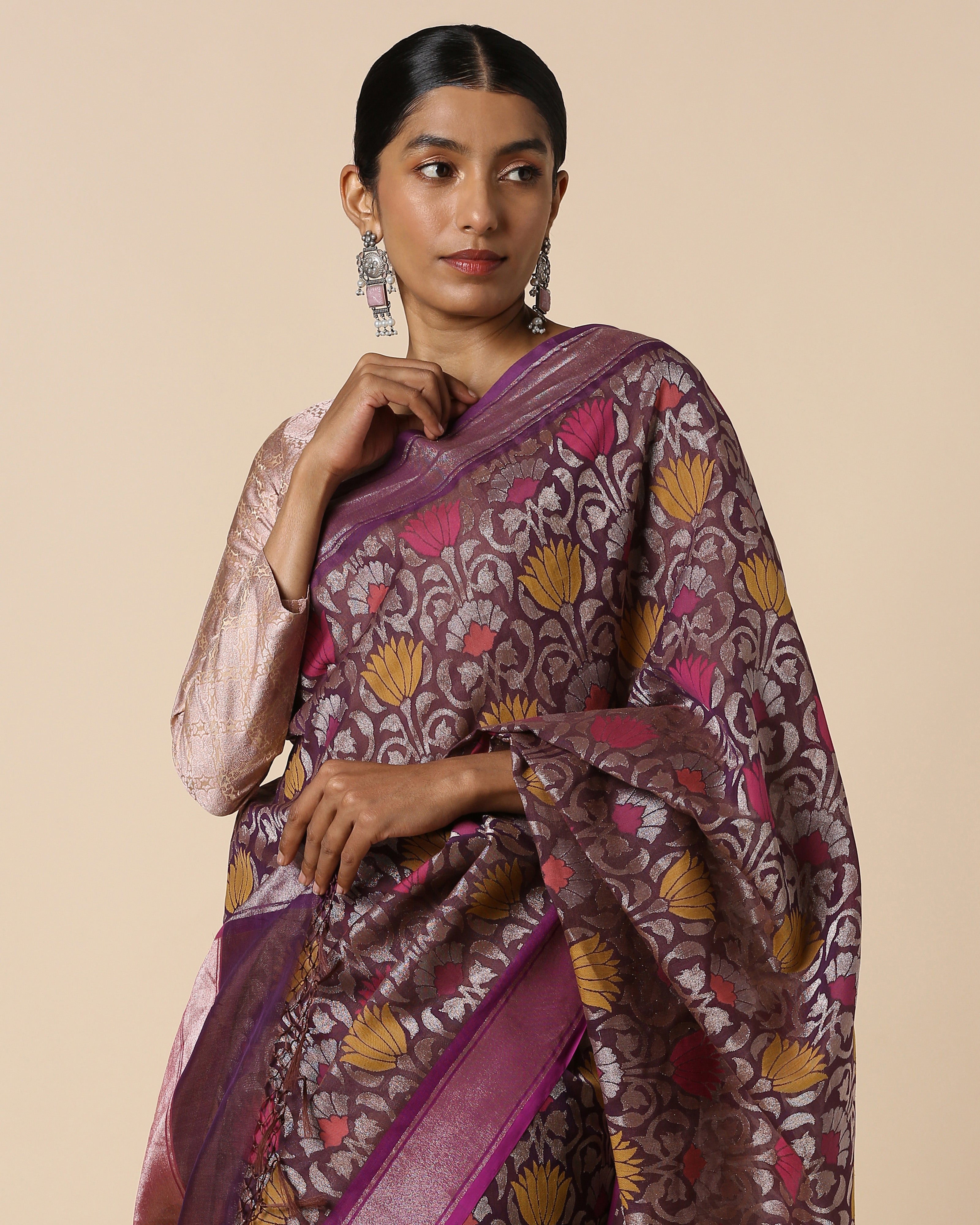 Noor Banarasi Jamdani Silk Cotton Saree