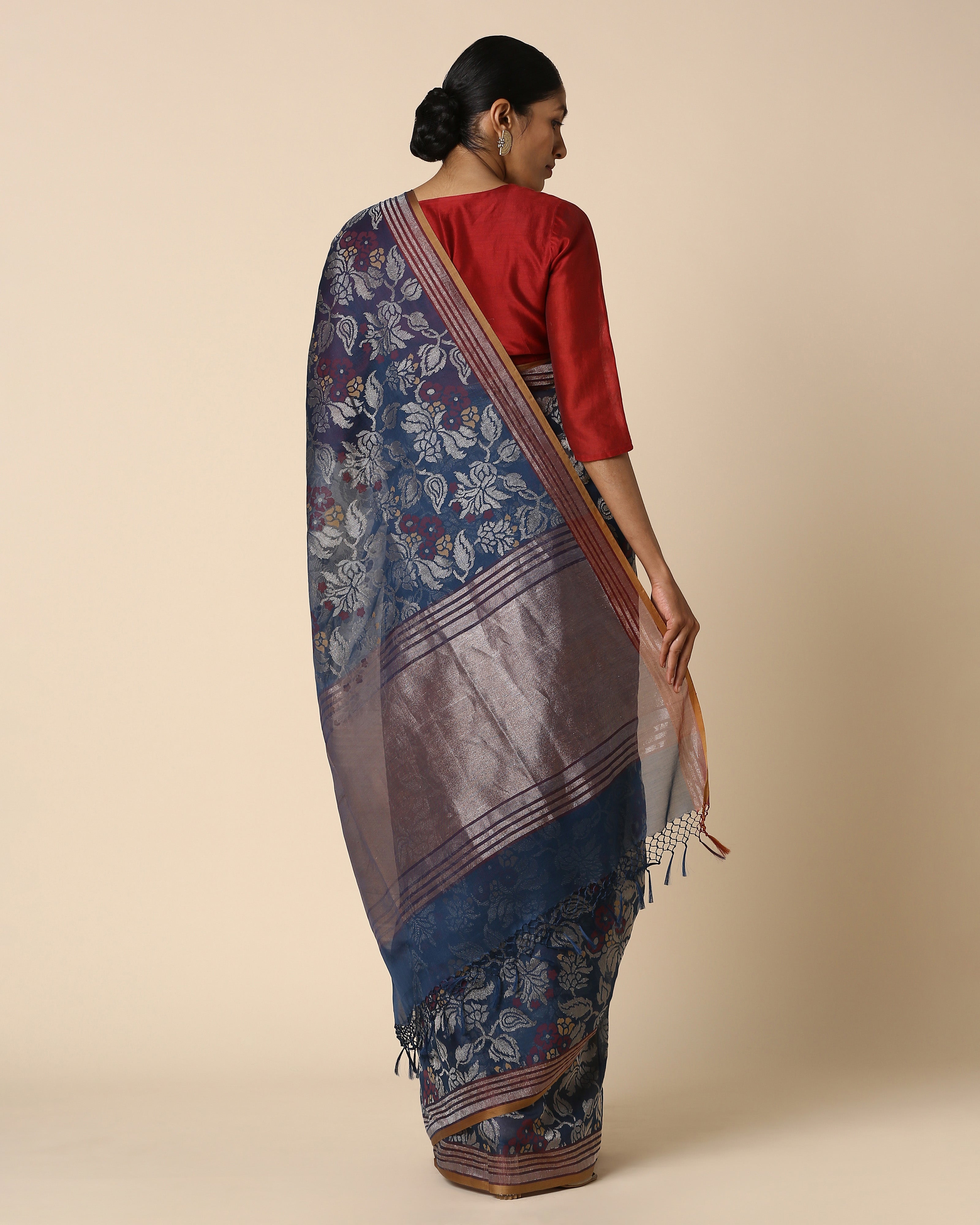 Hester Banarasi Jamdani Silk Cotton Saree