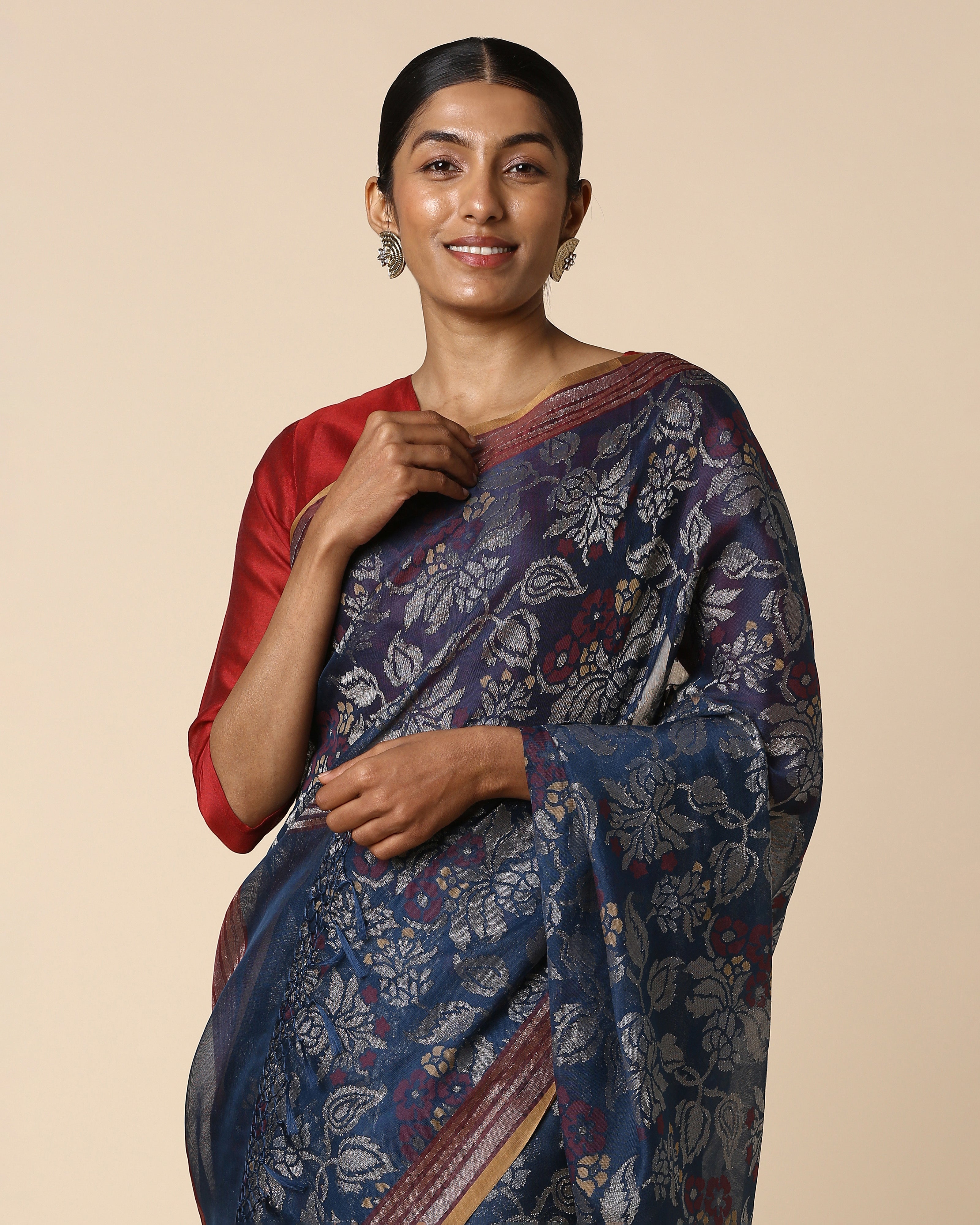 Hester Banarasi Jamdani Silk Cotton Saree