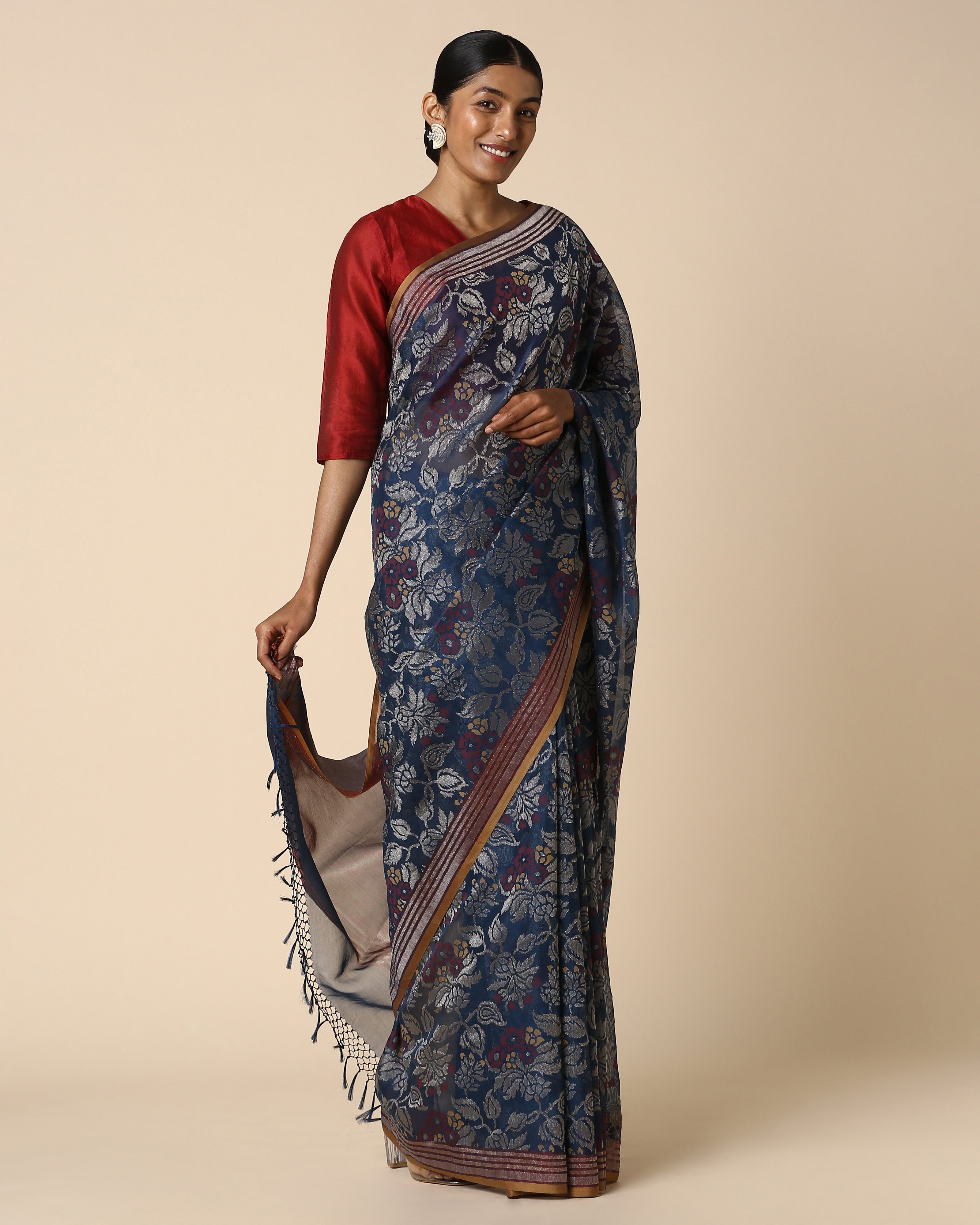 Hester Banarasi Jamdani Silk Cotton Saree