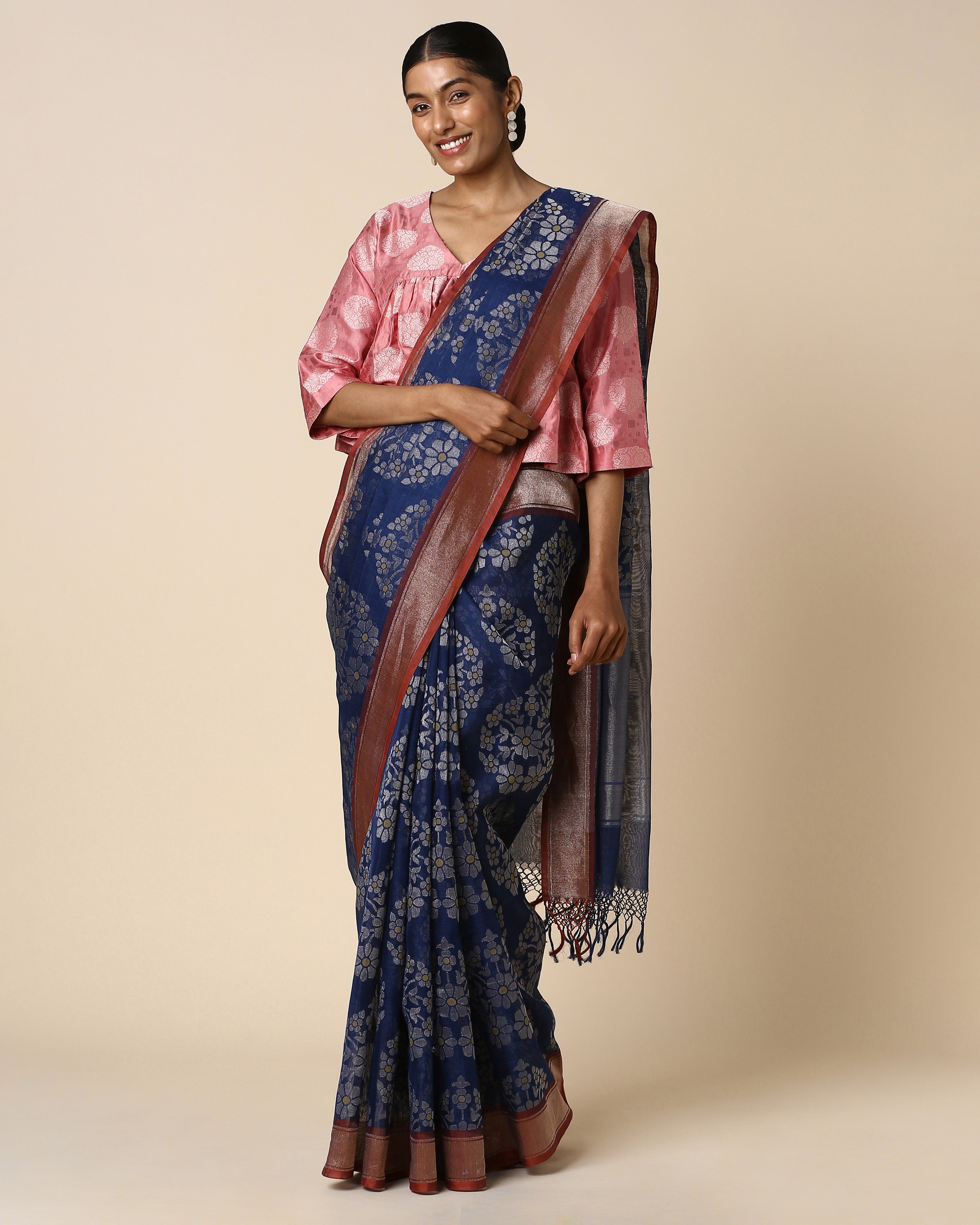 Adrin Banarasi Jamdani Cotton Saree