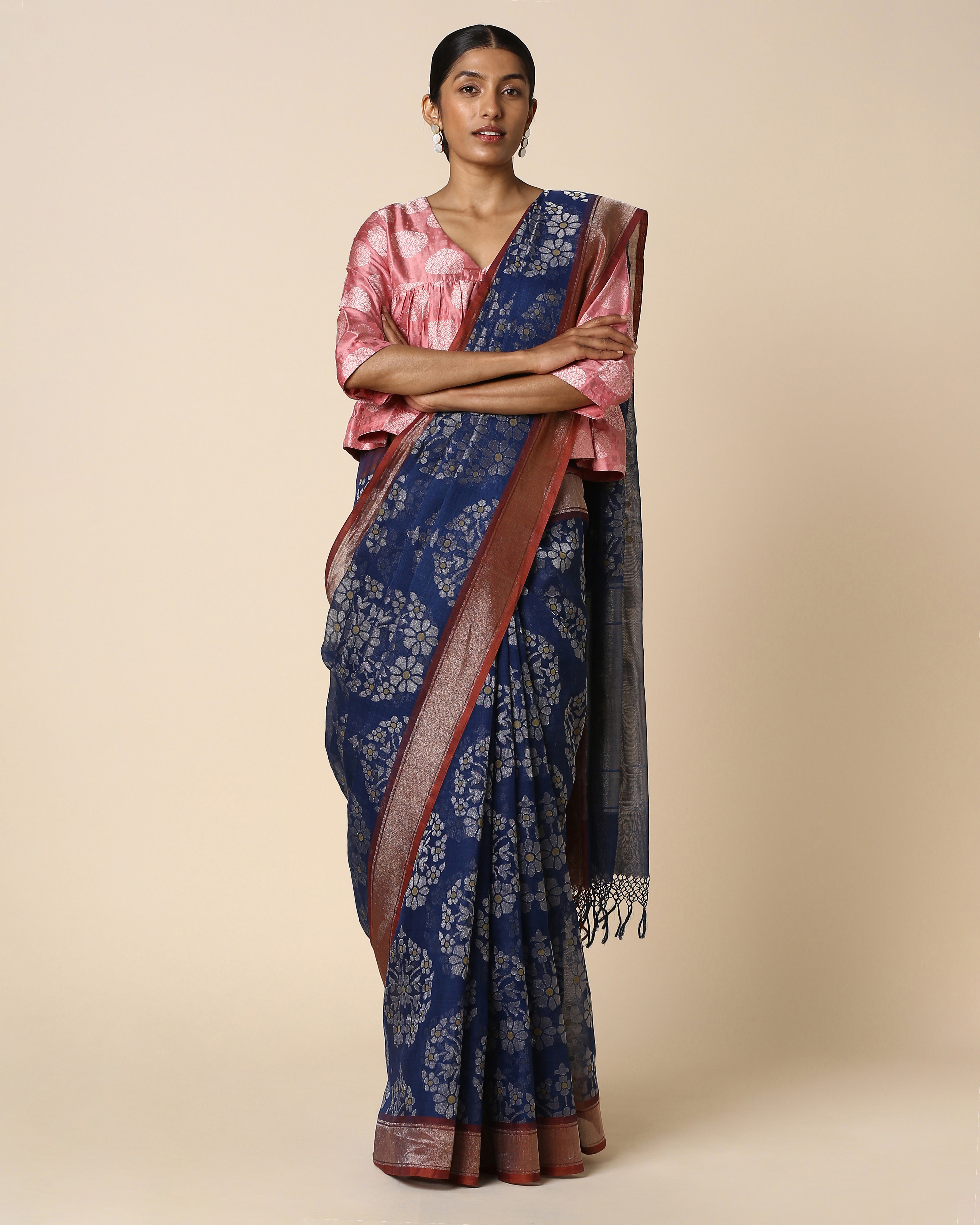 Adrin Banarasi Jamdani Cotton Saree