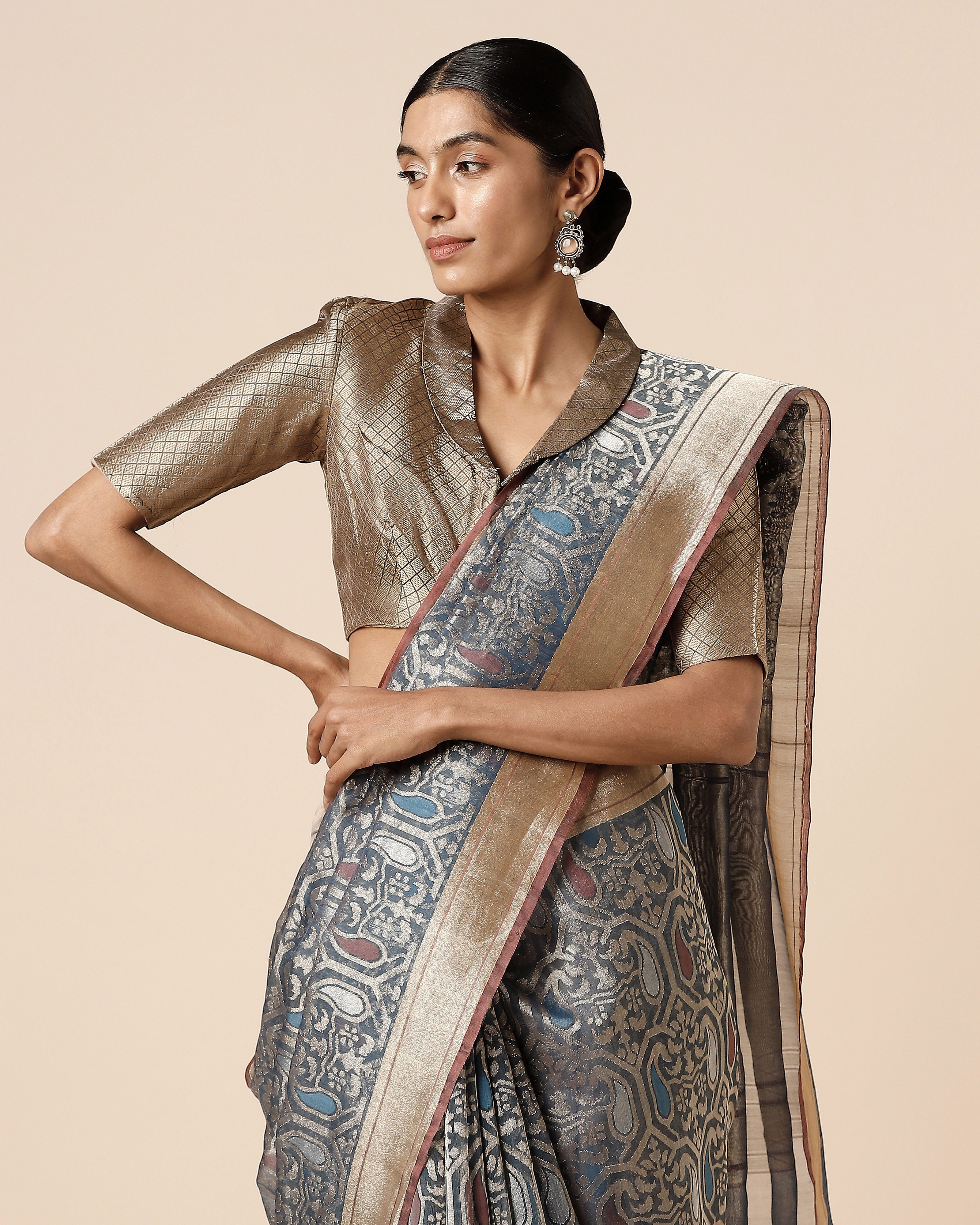 Keyani Banarasi Jamdani Silk Cotton Saree