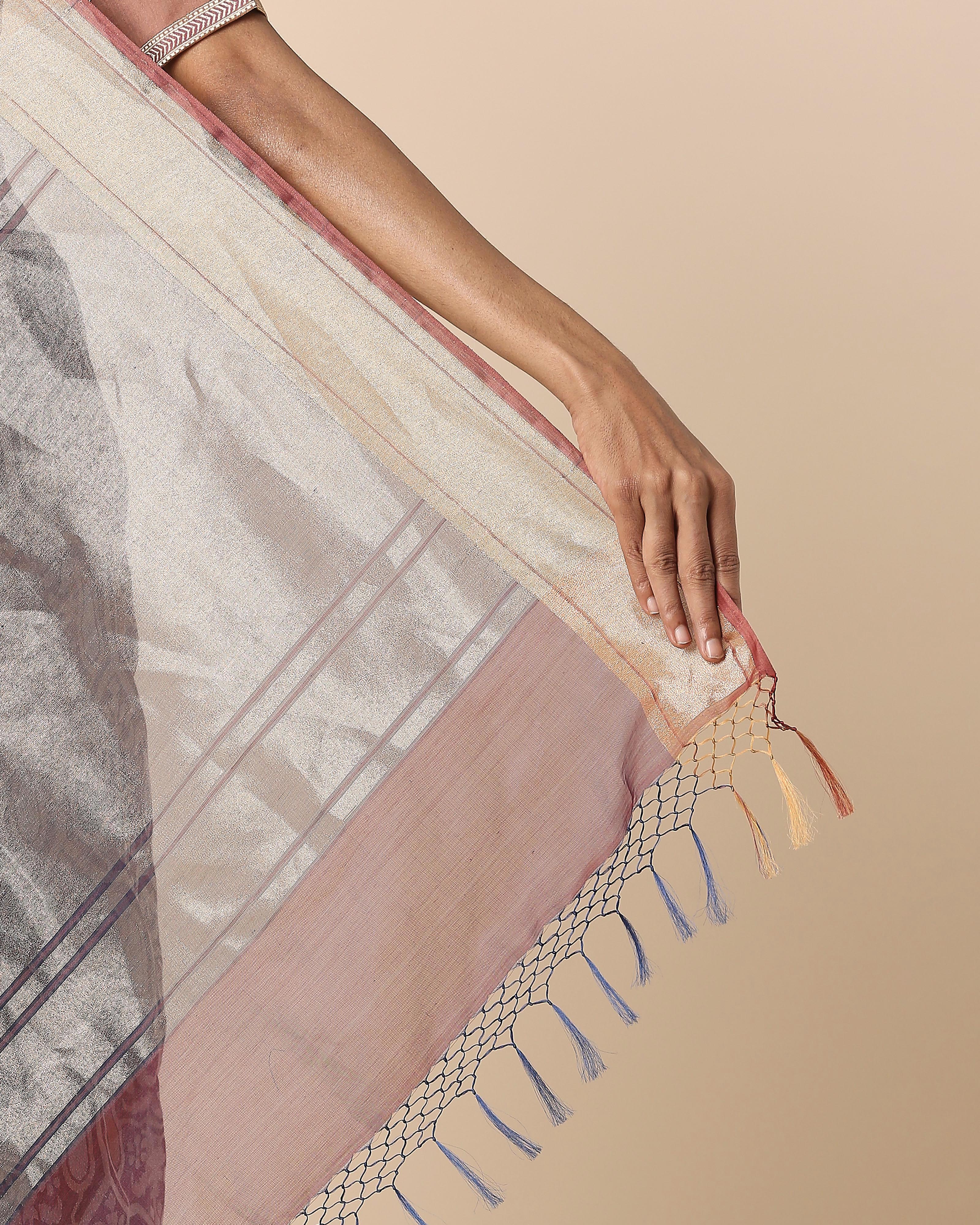 Keyani Banarasi Jamdani Silk Cotton Saree