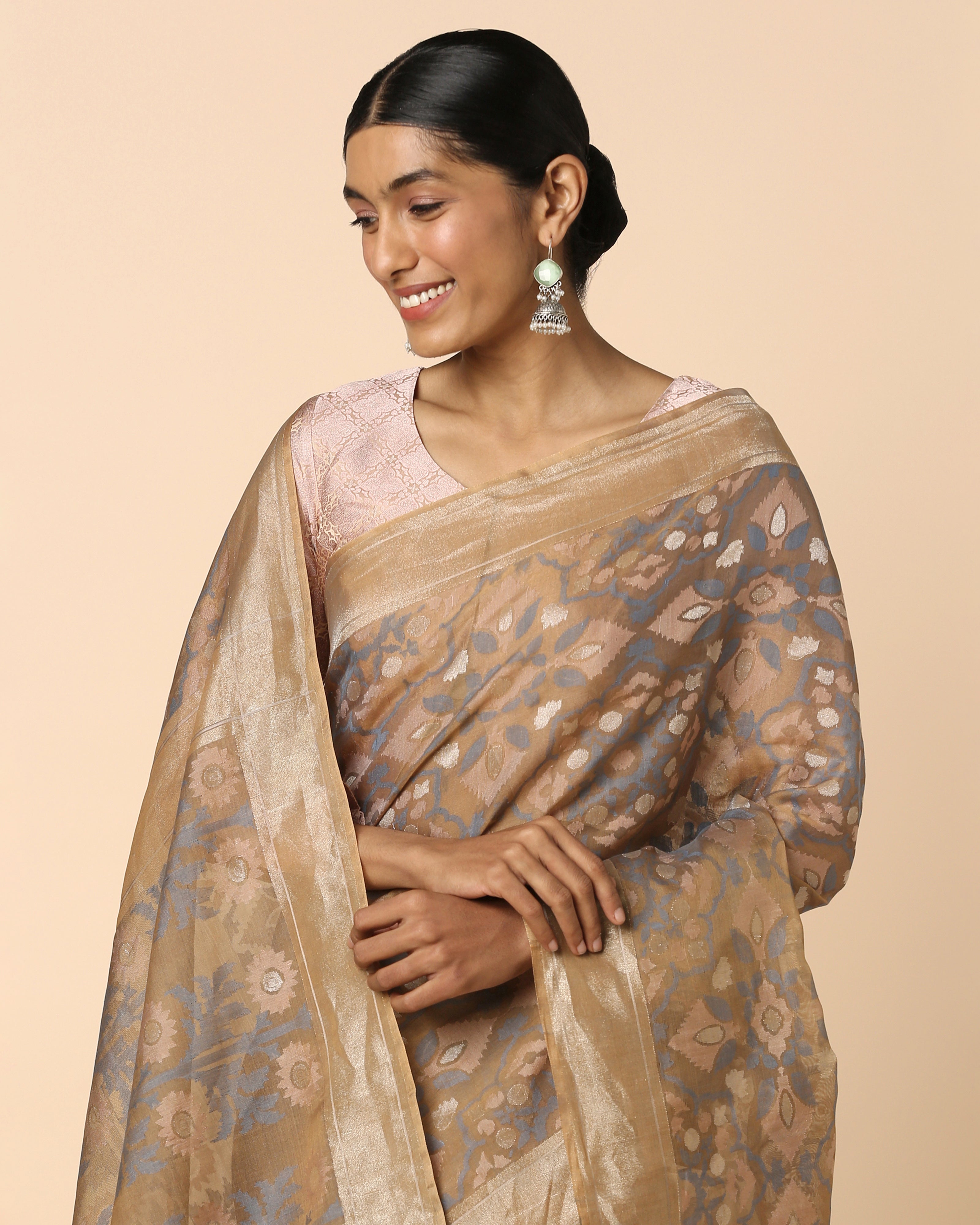 Melis Banarasi Jamdani Silk Cotton Saree