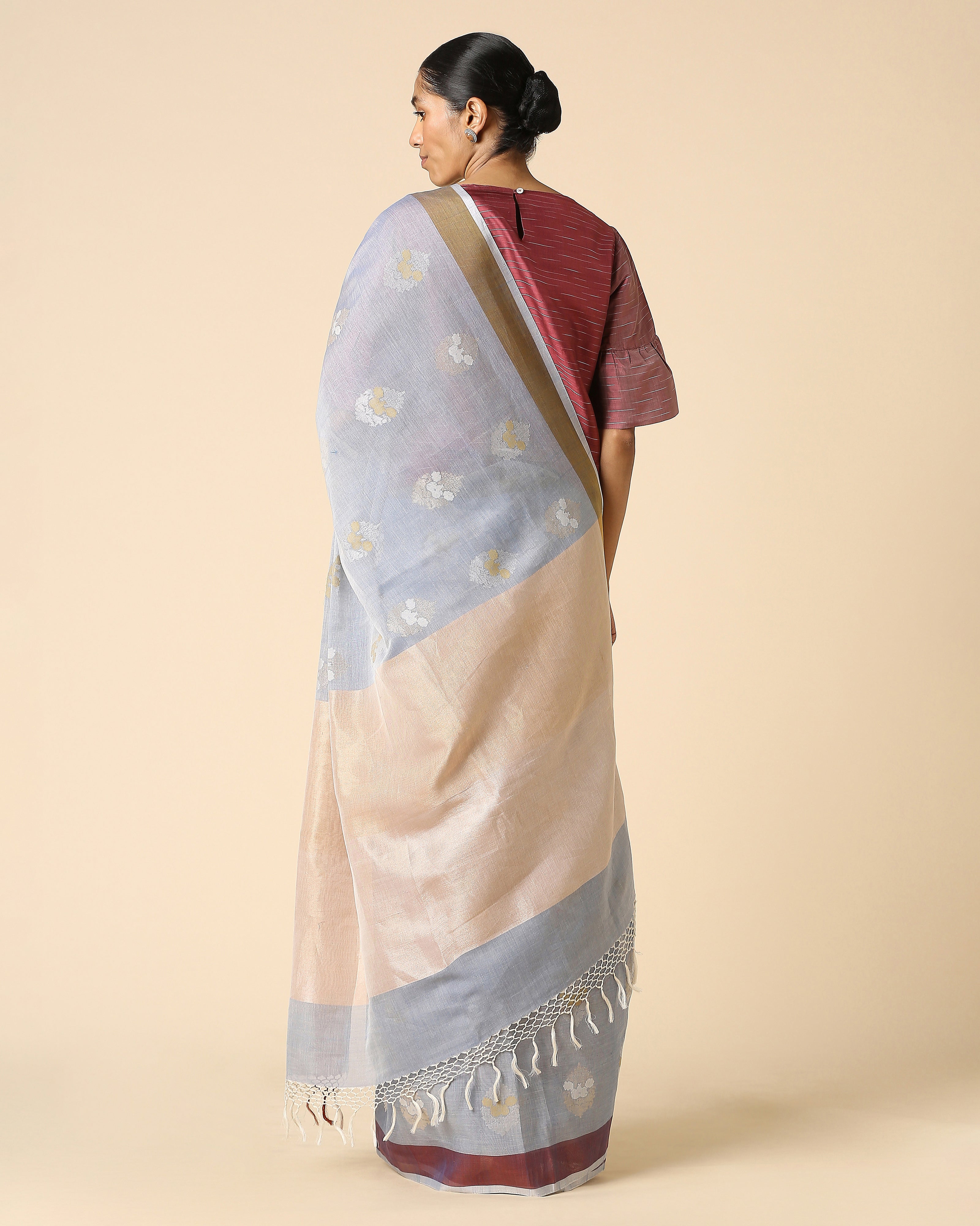 Olga Banarasi Jamdani Cotton Saree