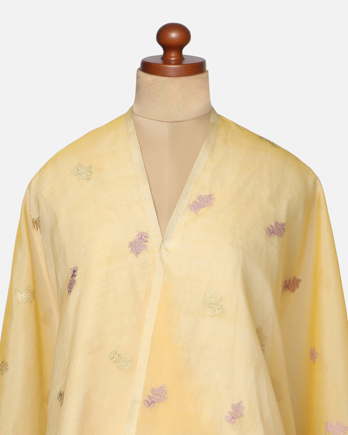 Marigold Banarasi Kadwa Silk Cotton Suit Material