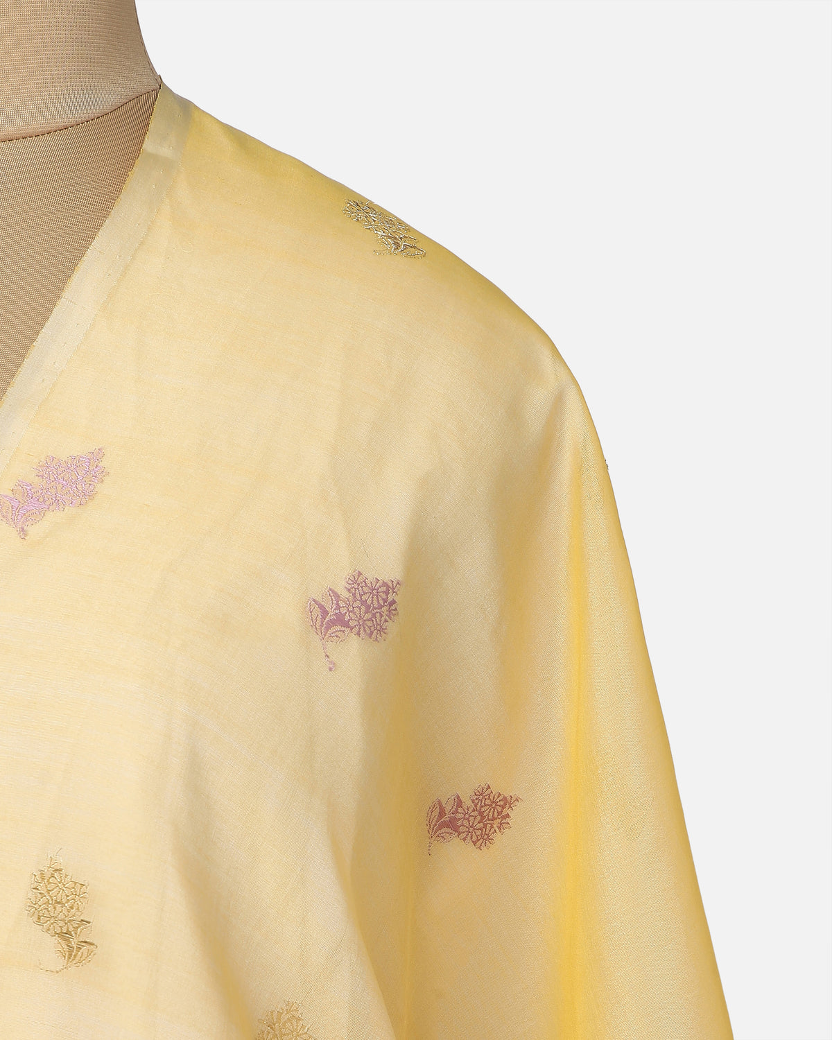 Marigold Banarasi Kadwa Silk Cotton Suit Material