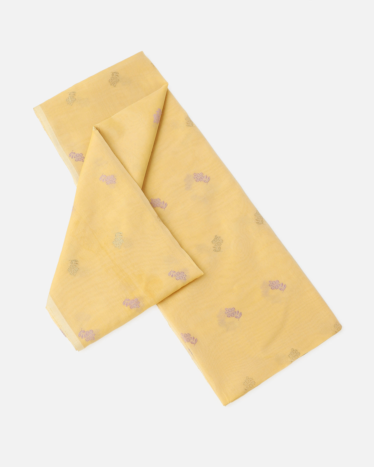 Marigold Banarasi Kadwa Silk Cotton Suit Material