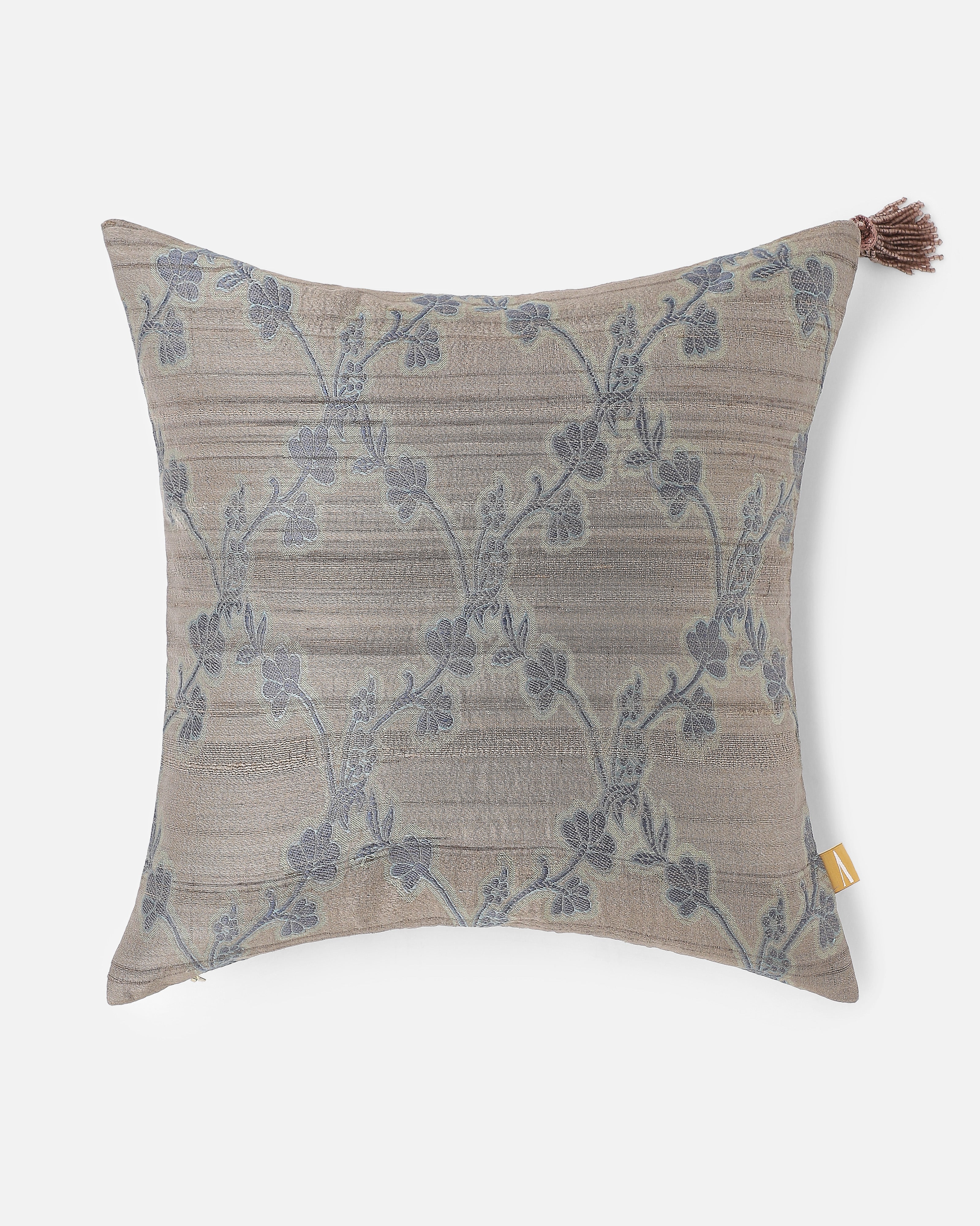 Nilanei Banarasi Satin Brocade Silk Cushion Cover