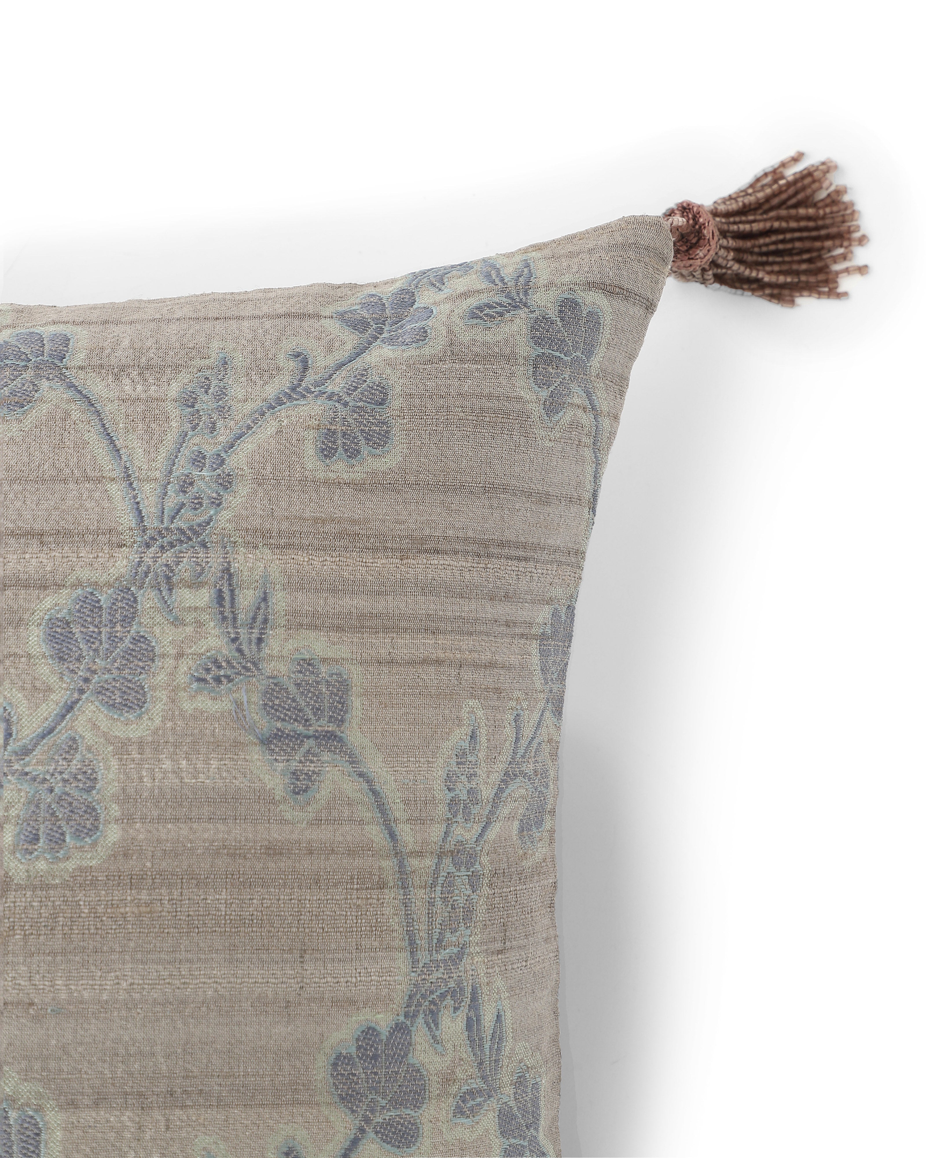 Nilanei Banarasi Satin Brocade Silk Cushion Cover