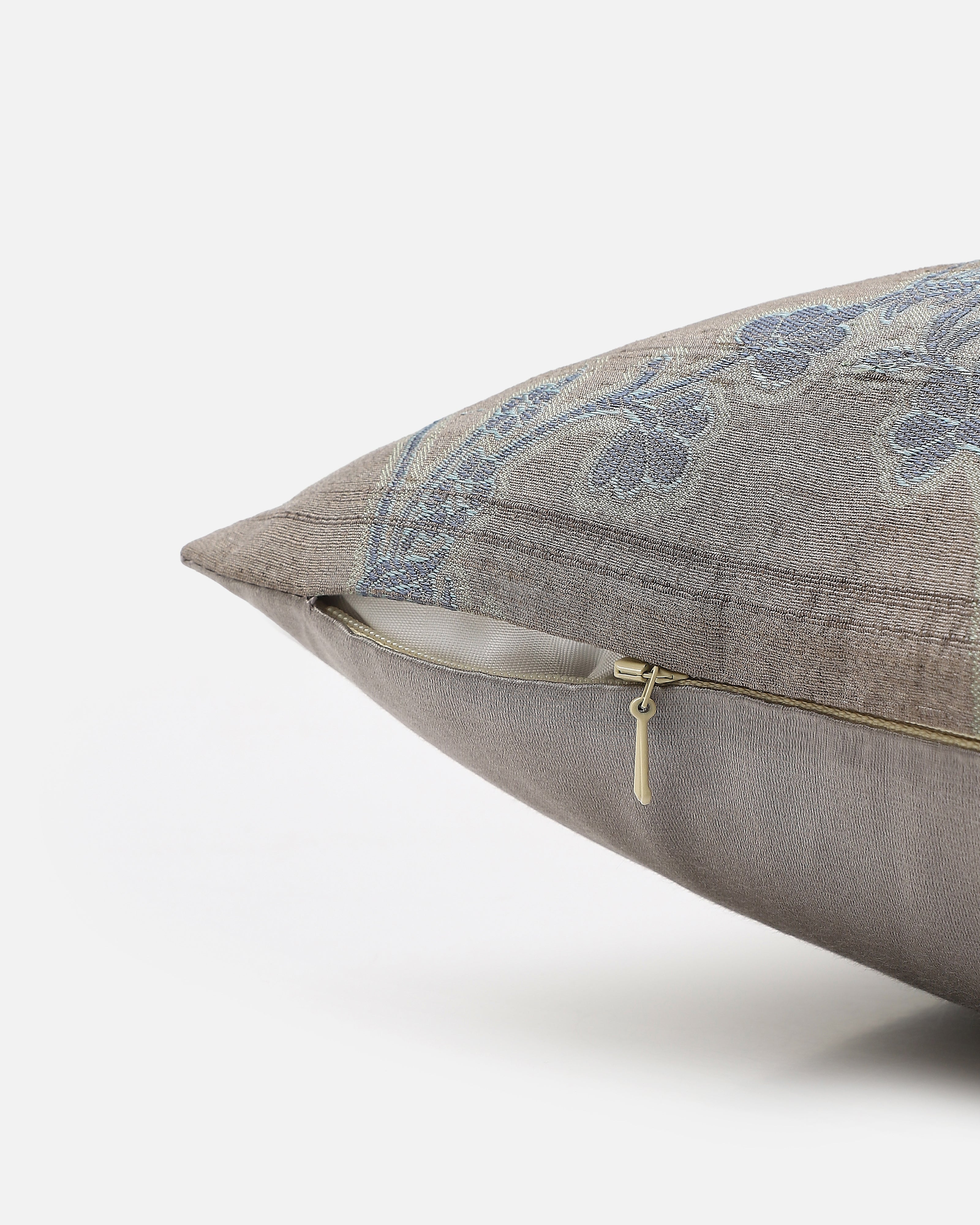 Nilanei Banarasi Satin Brocade Silk Cushion Cover