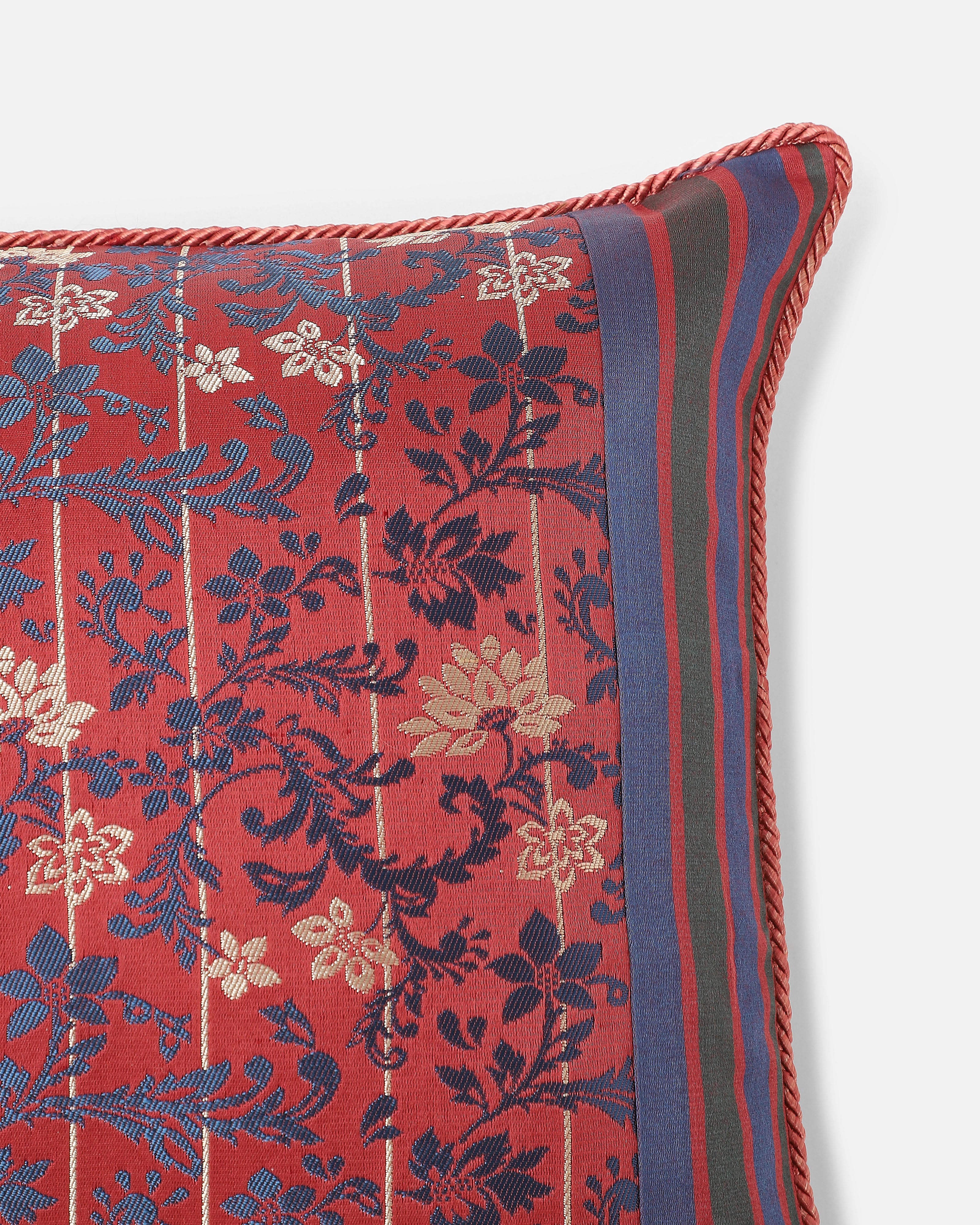 Aleina Banarasi Satin Brocade Silk Viscose Cushion Cover
