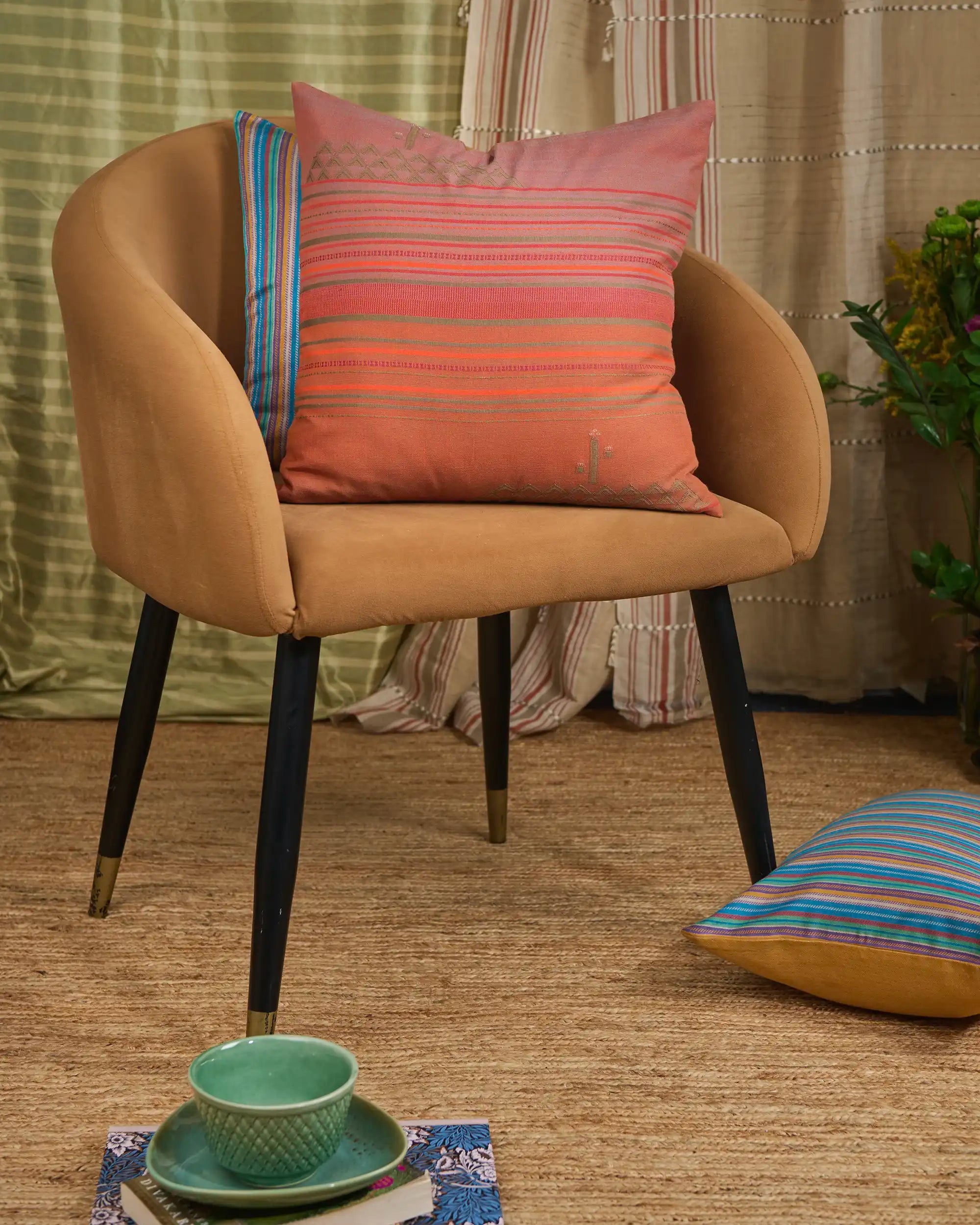 Parvat Bhujodi Extra Weft Cotton Cushion Cover