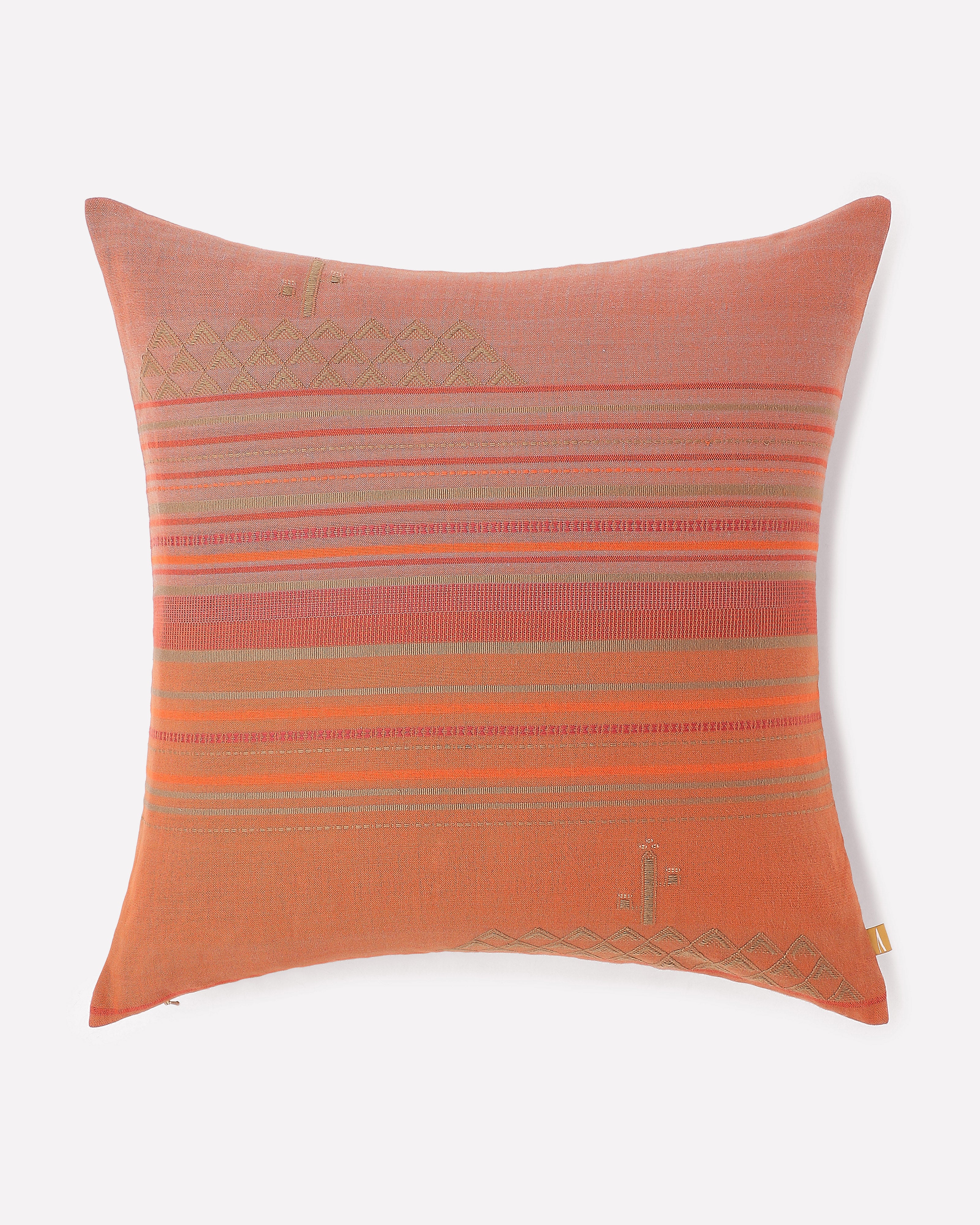 Parvat Bhujodi Extra Weft Cotton Cushion Cover