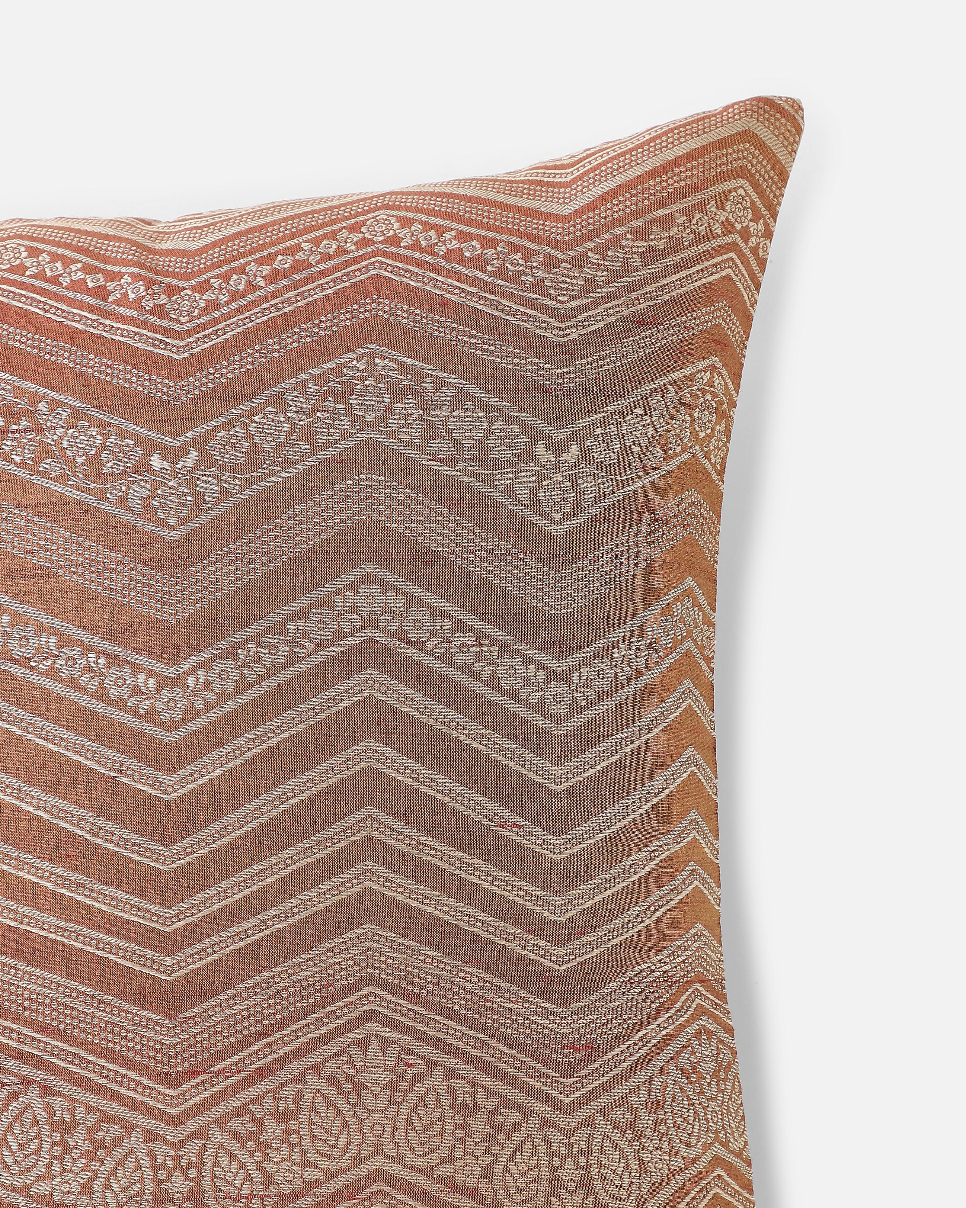 Kholm Banarasi Powdi Silk Cushion Cover