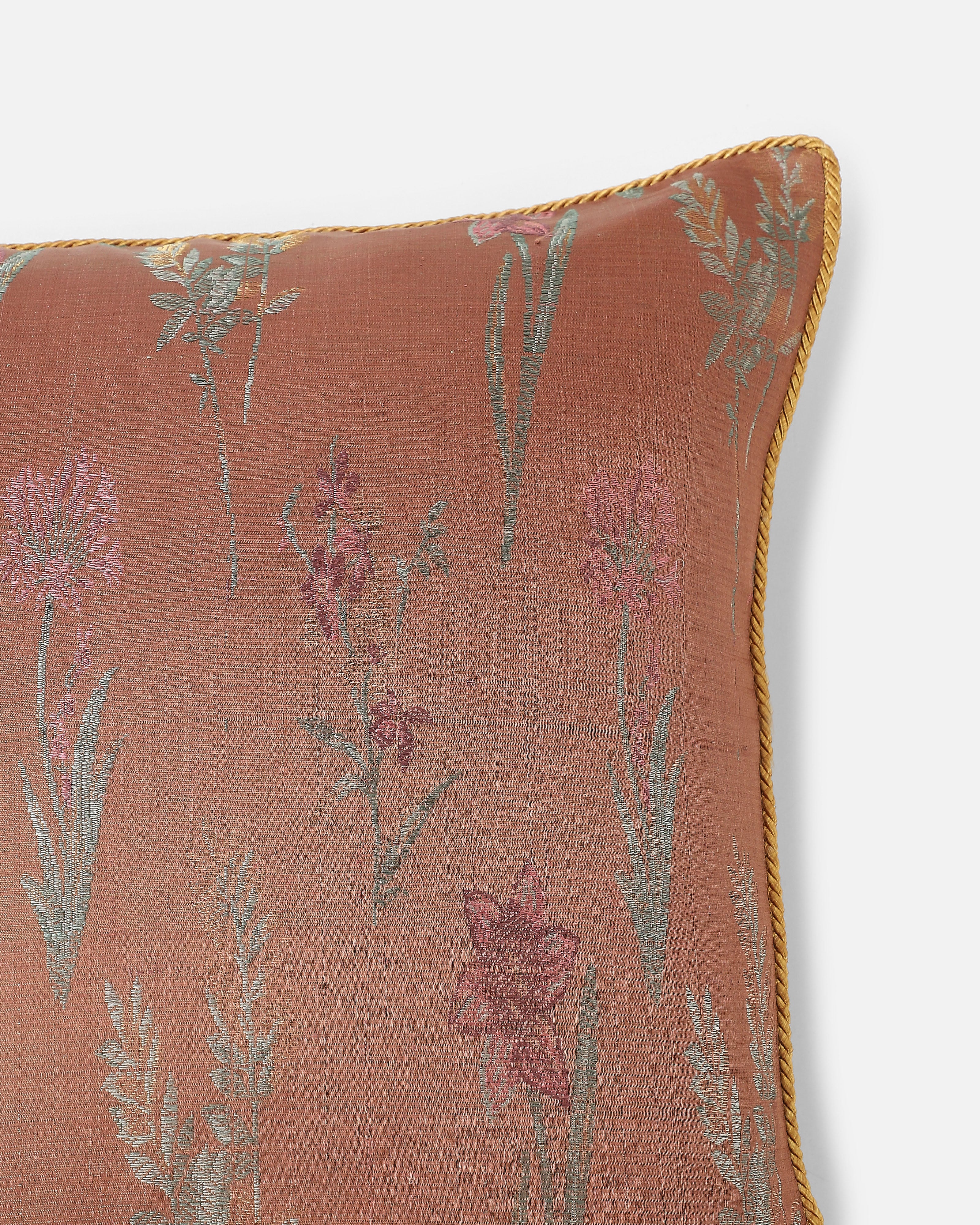 Souli Banarasi Tanchoi Silk Cushion Cover