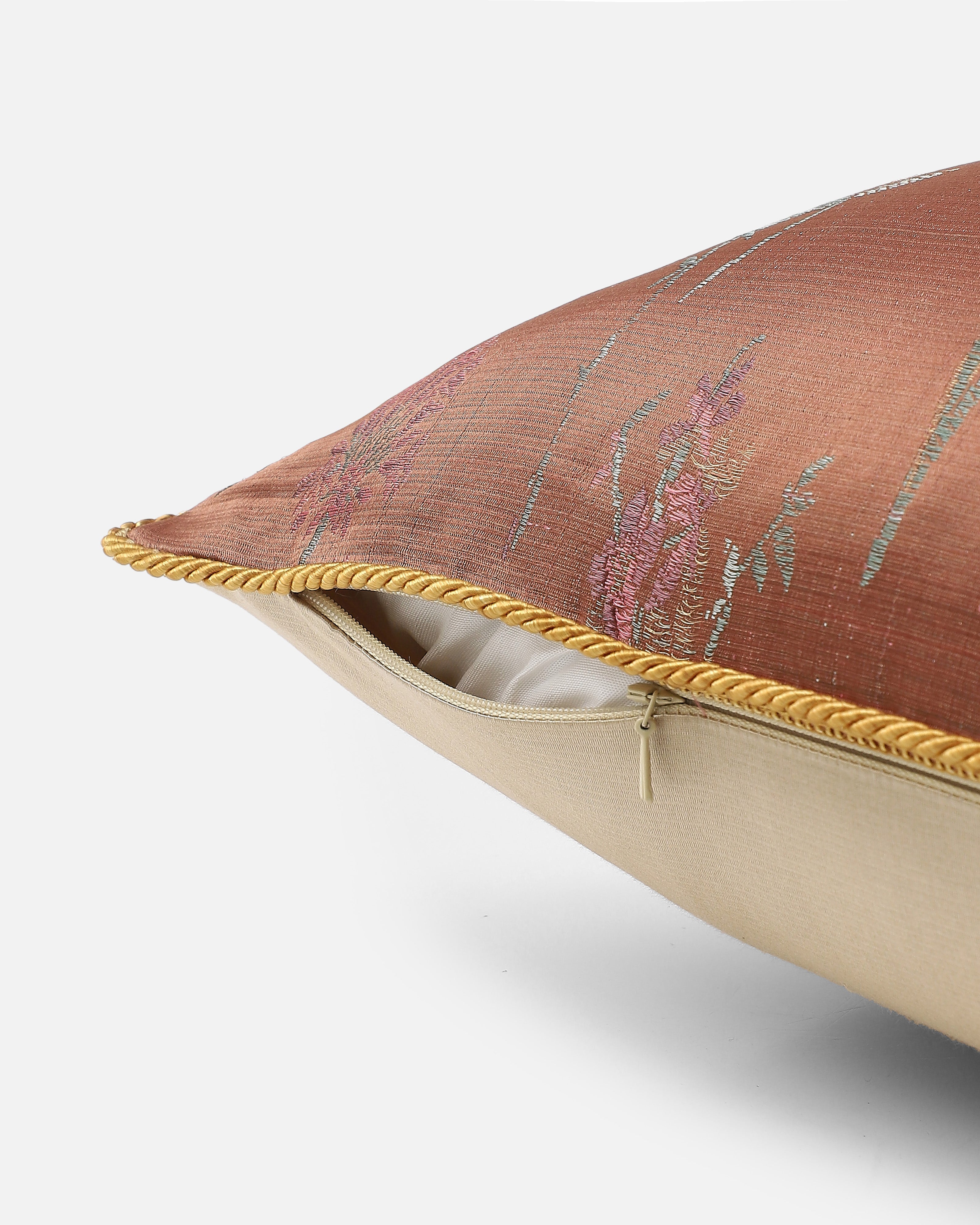Souli Banarasi Tanchoi Silk Cushion Cover