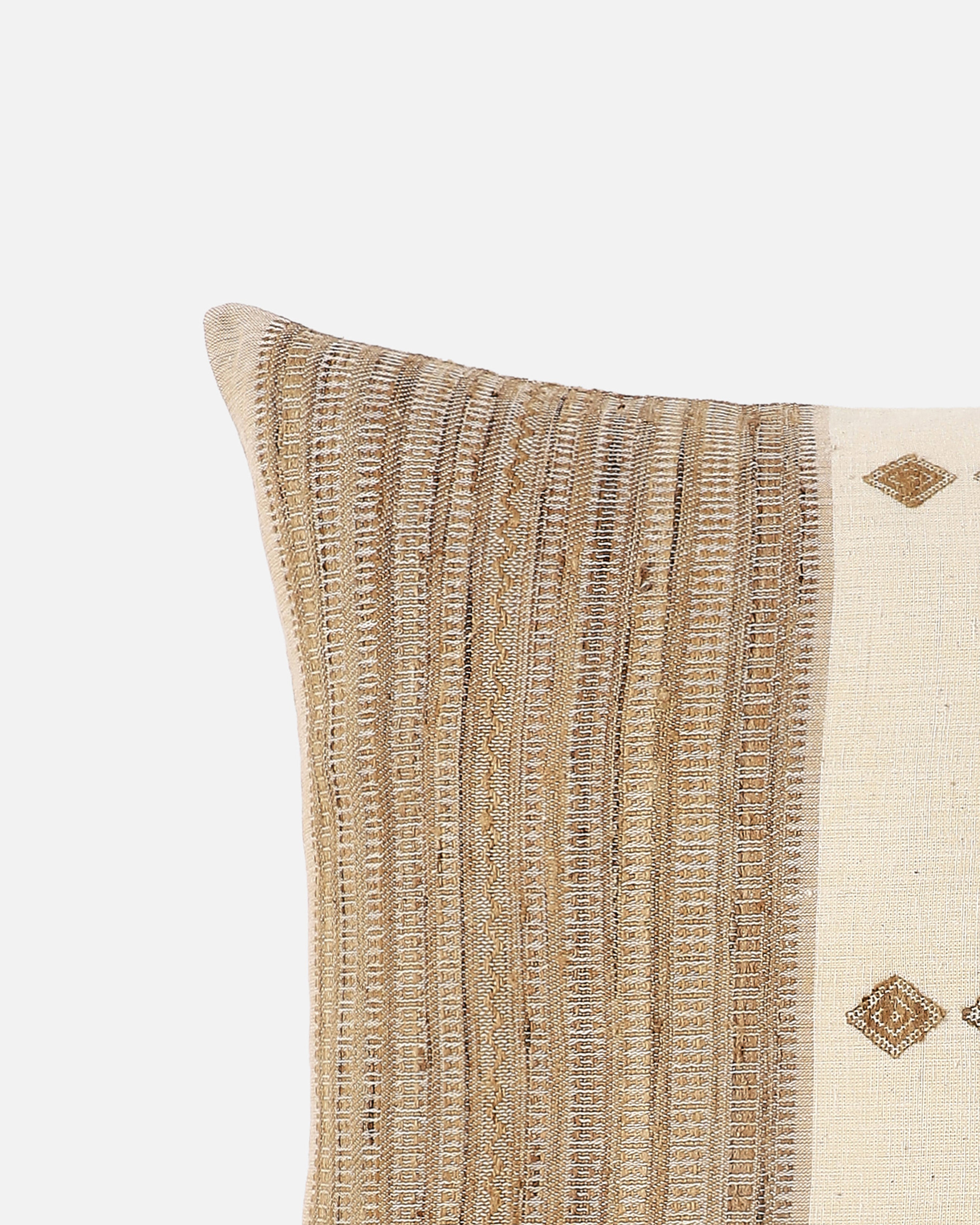 Qala Bhujodi Extra Weft Cotton Cushion Cover