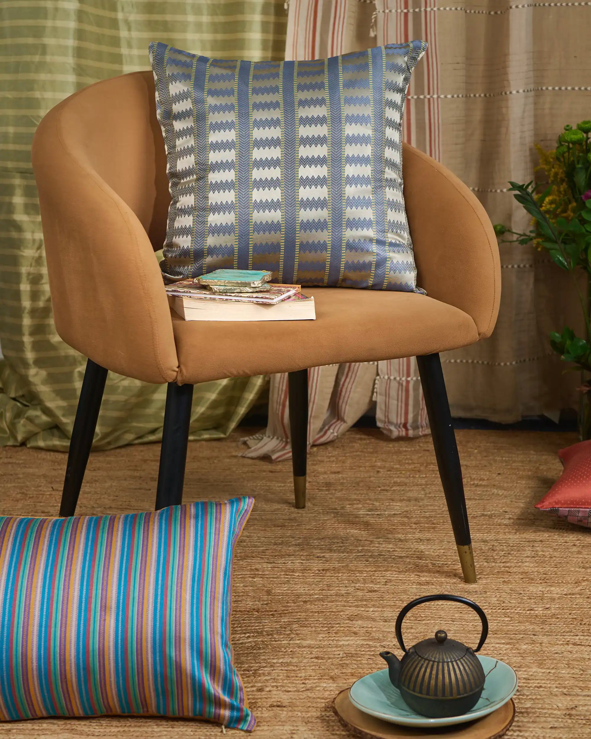 Mehula Banarasi Tanchoi Silk Cushion Cover