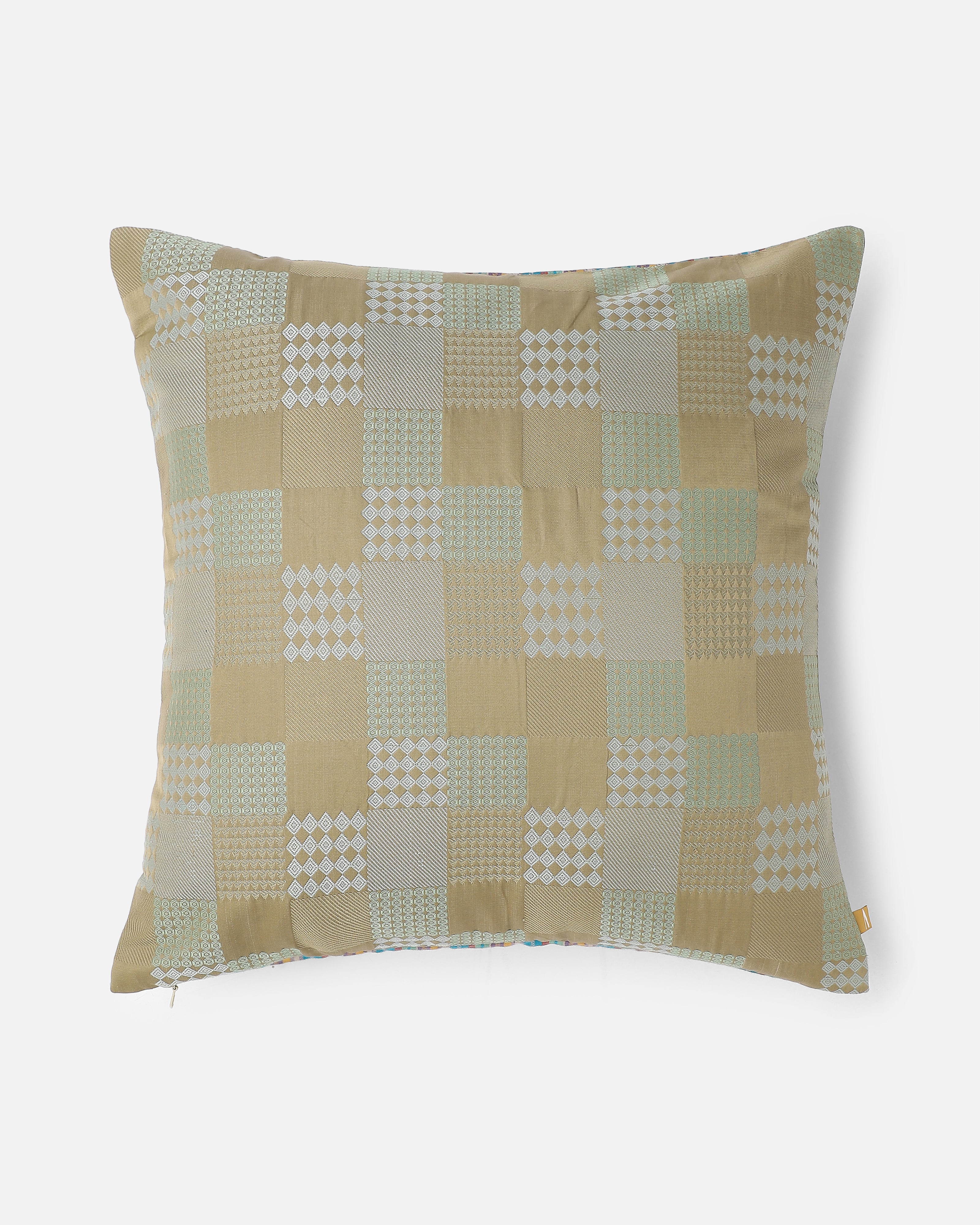 Harina Banarasi Satin Brocade Silk Cotton Cushion Cover