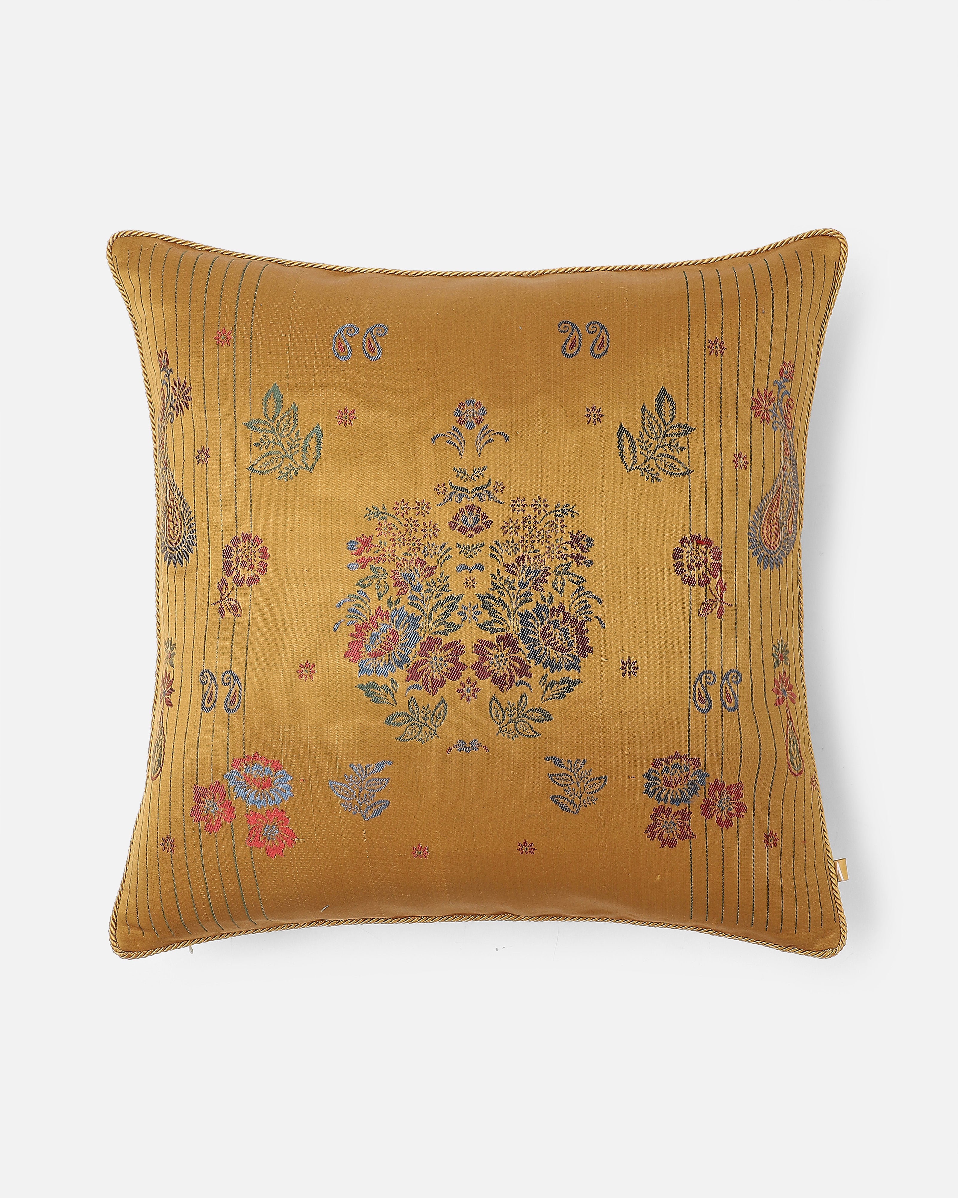 Raya Banarasi Gyasar Silk Viscose Cushion Cover