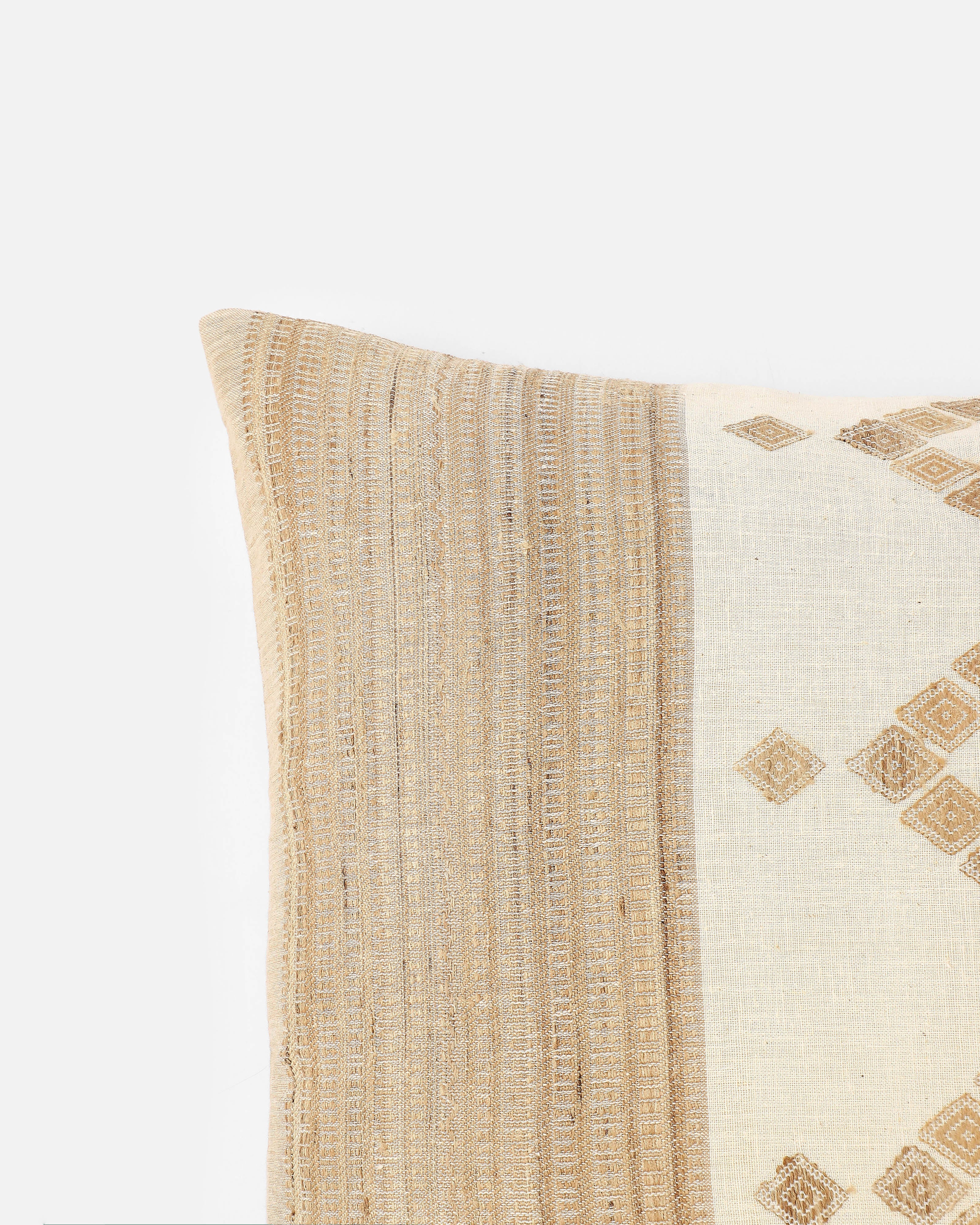 Qala Bhujodi Extra Weft Cotton Cushion Cover