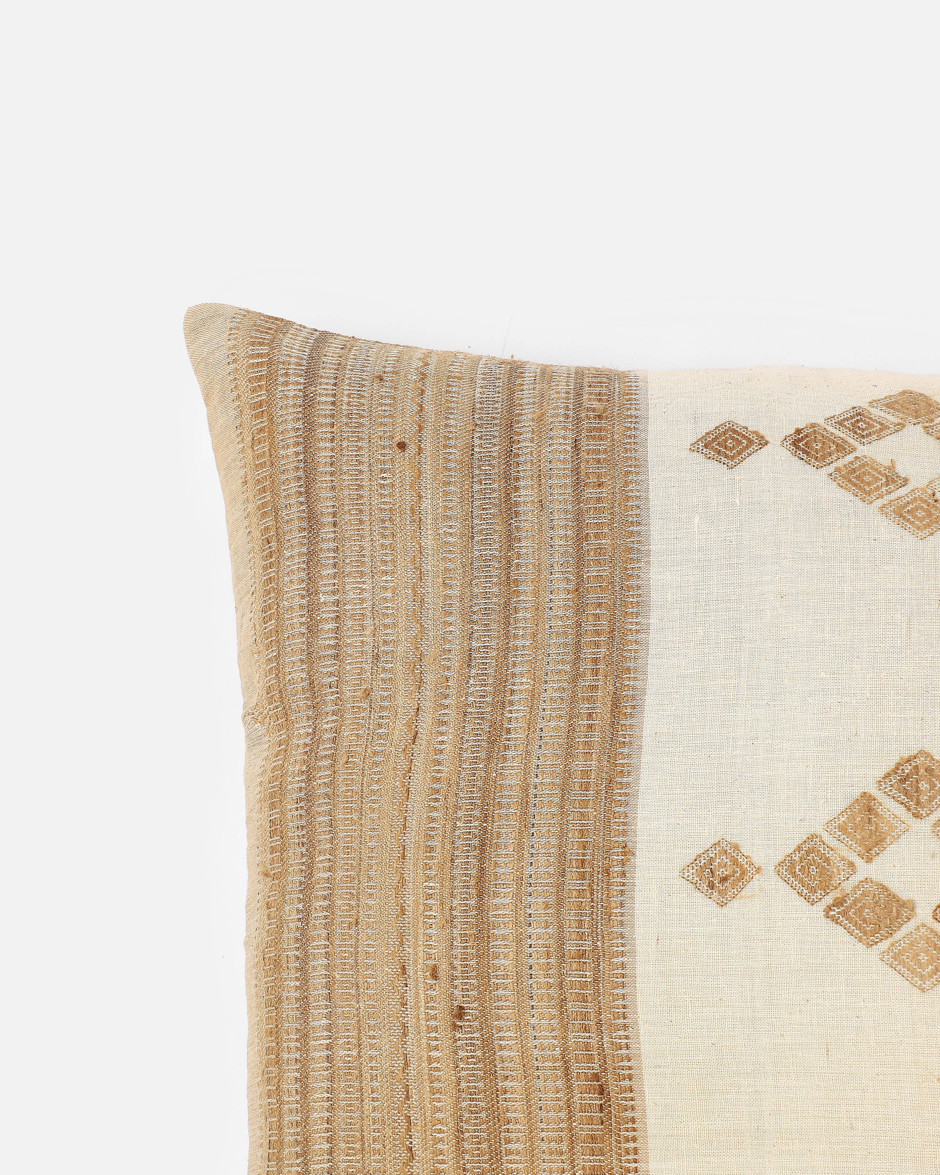 Qala Bhujodi Extra Weft Cotton Cushion Cover