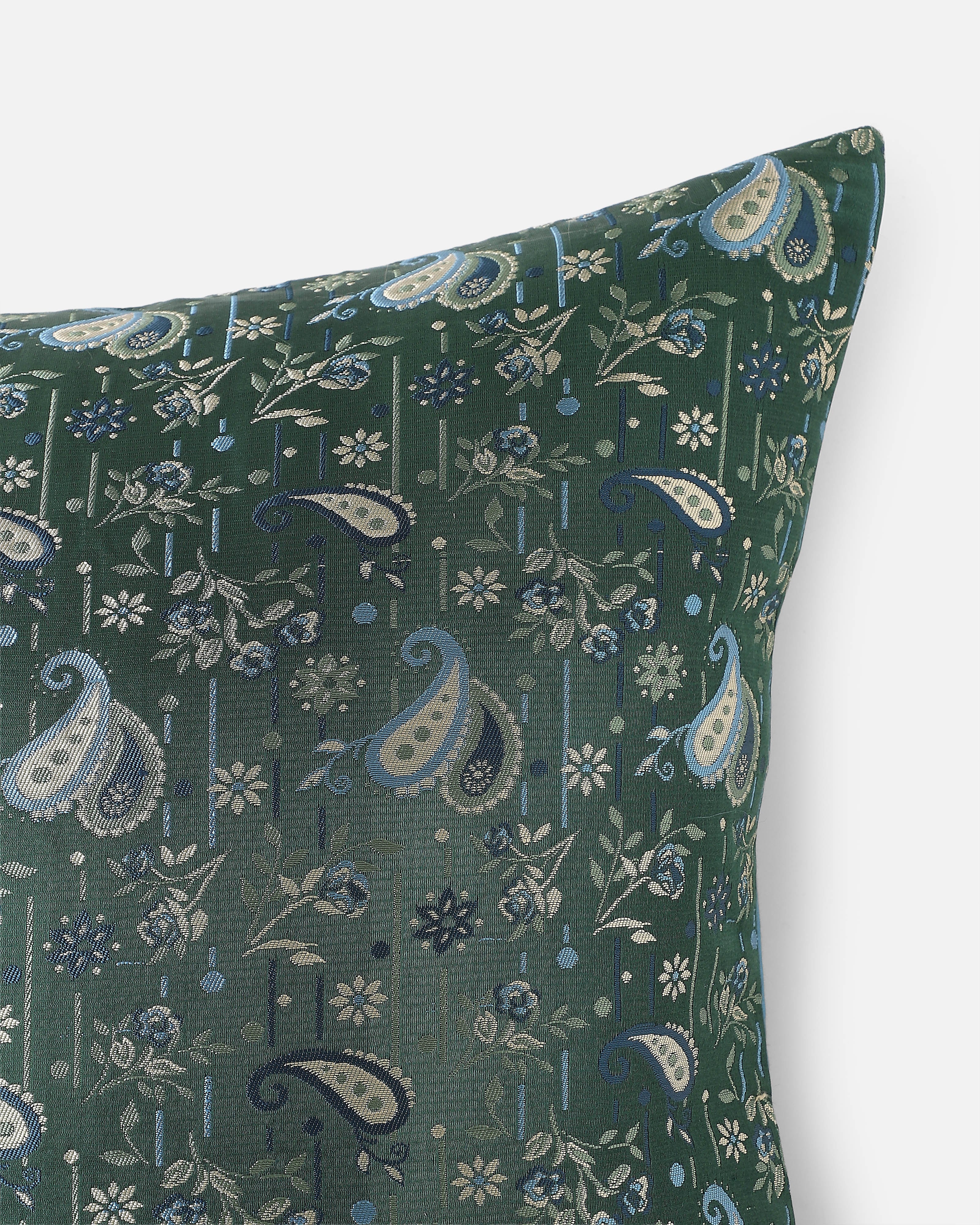 Kostya Banarasi Satin Brocade Silk Viscose Cushion Cover