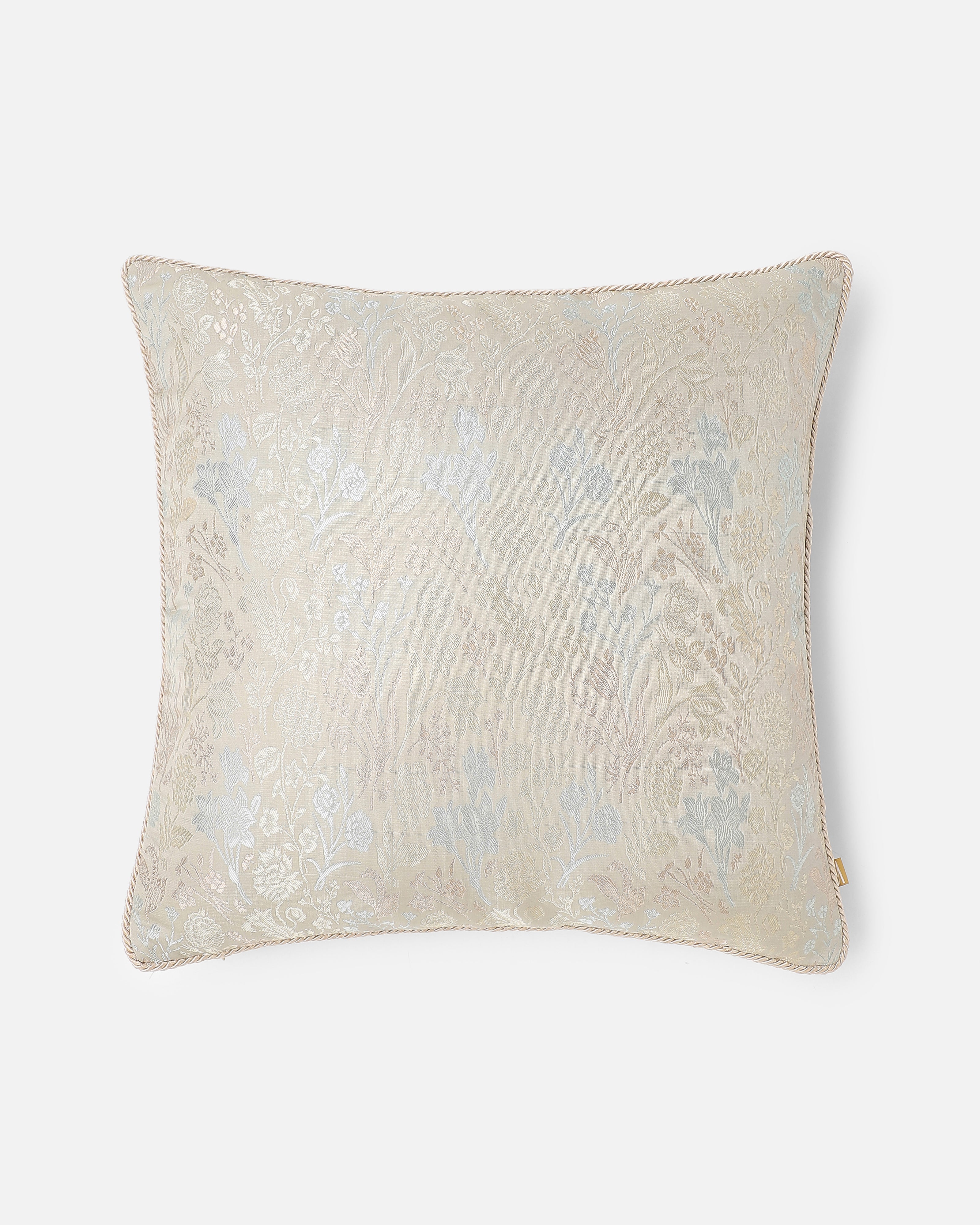 Kaara Banarasi Satin Brocade Silk Viscose Cushion Cover