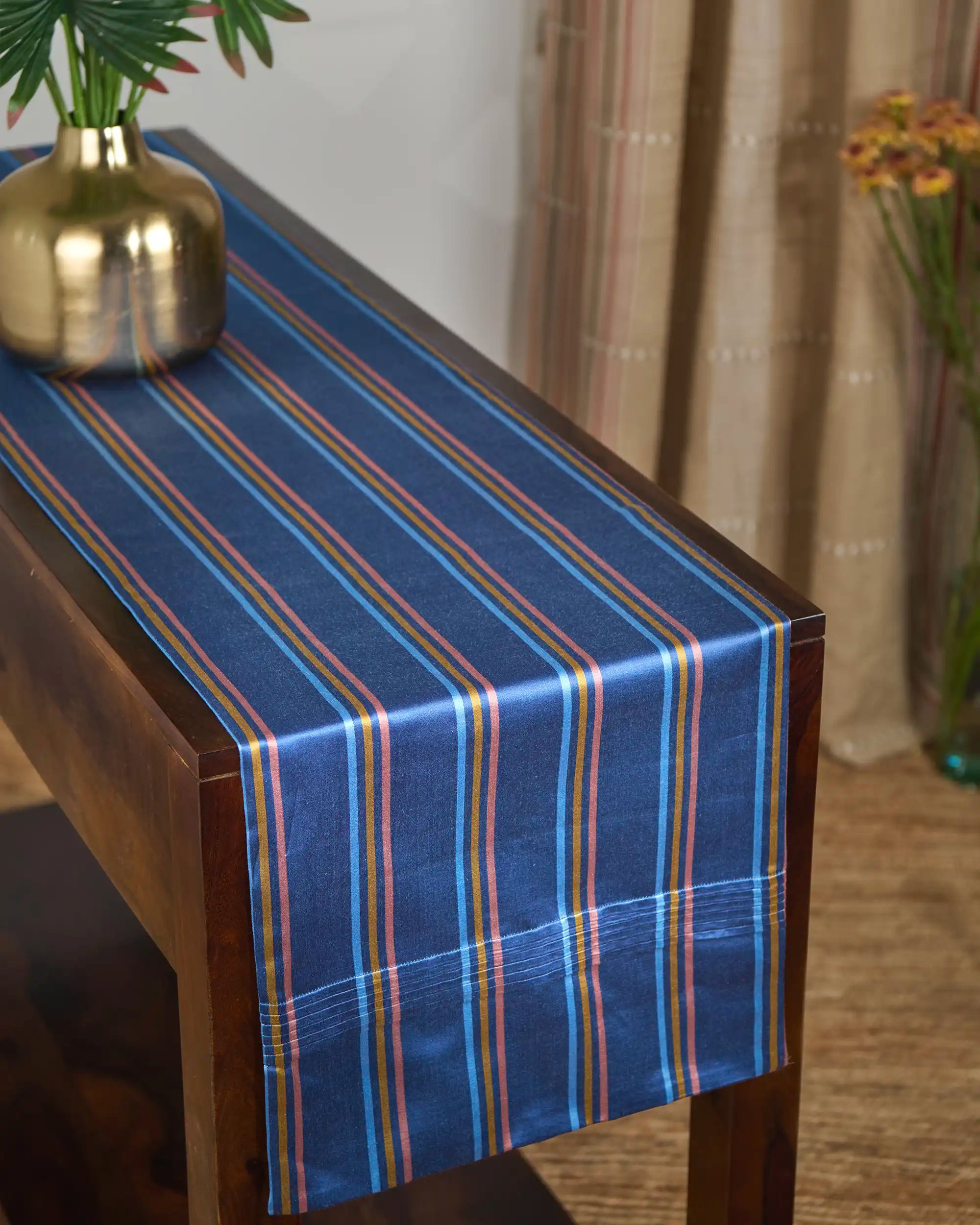 Seza Banarasi Satin Silk Cotton Table Runner