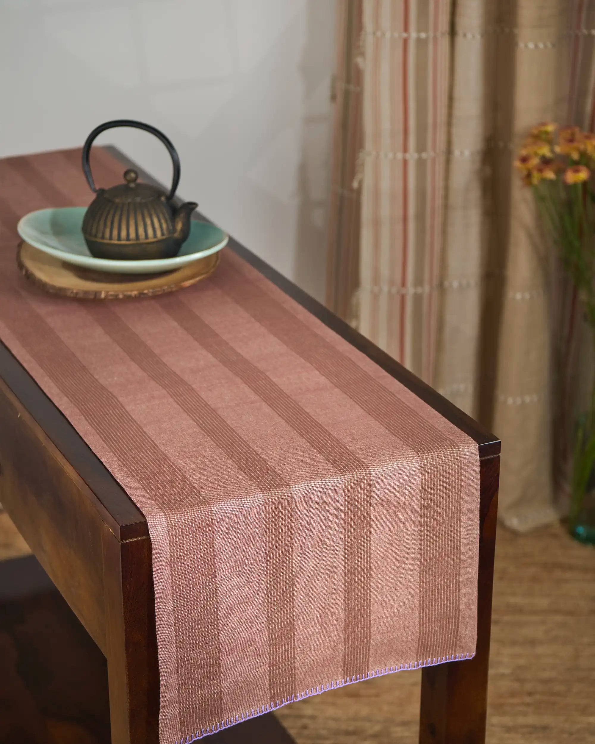 Sinu Pochampally Warp Ikat Silk Table Runner