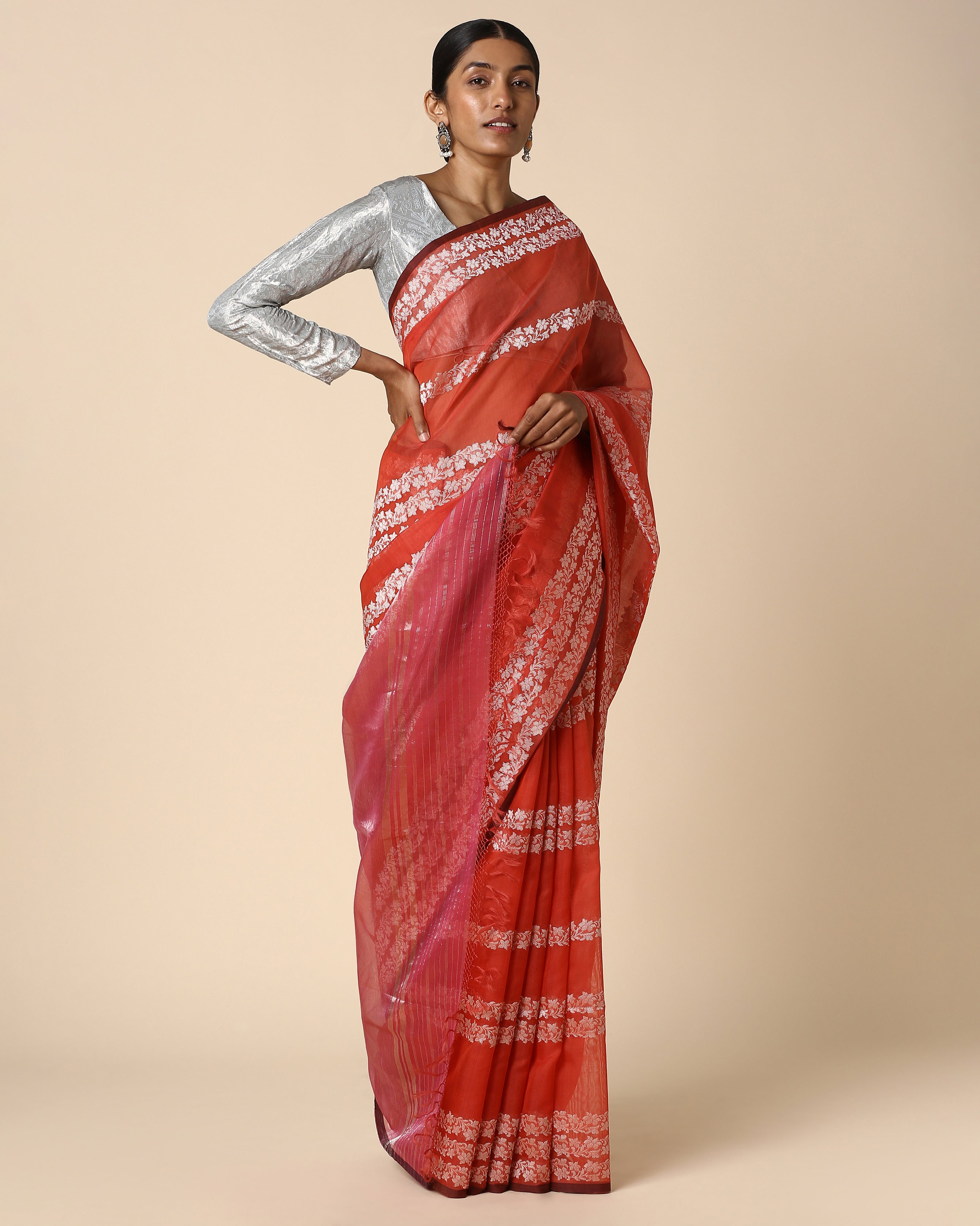 Oomna Banarasi Kadwa Silk Cotton Saree